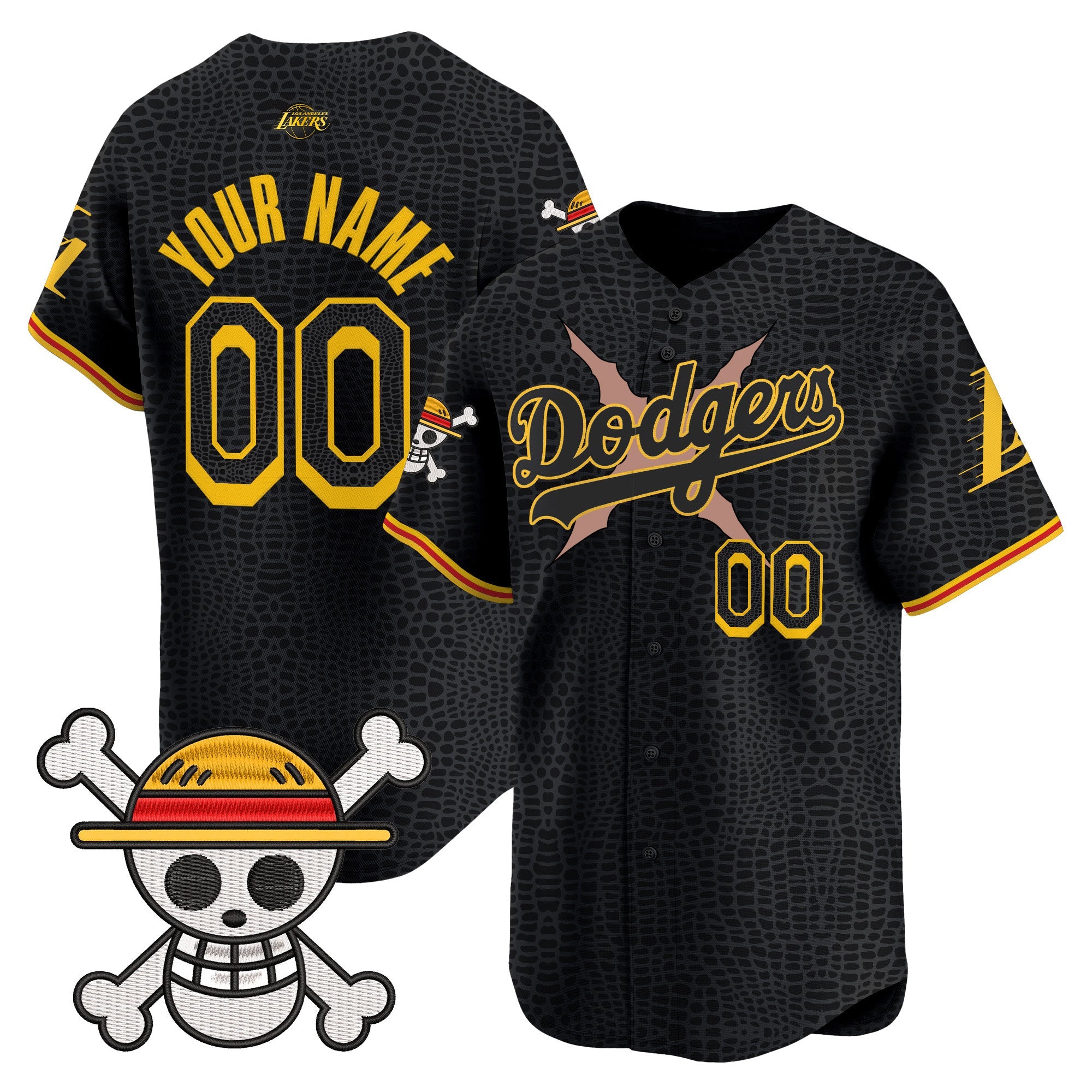 One Piece x Mamba Vapor Premier Limited Custom Jersey – Stitched