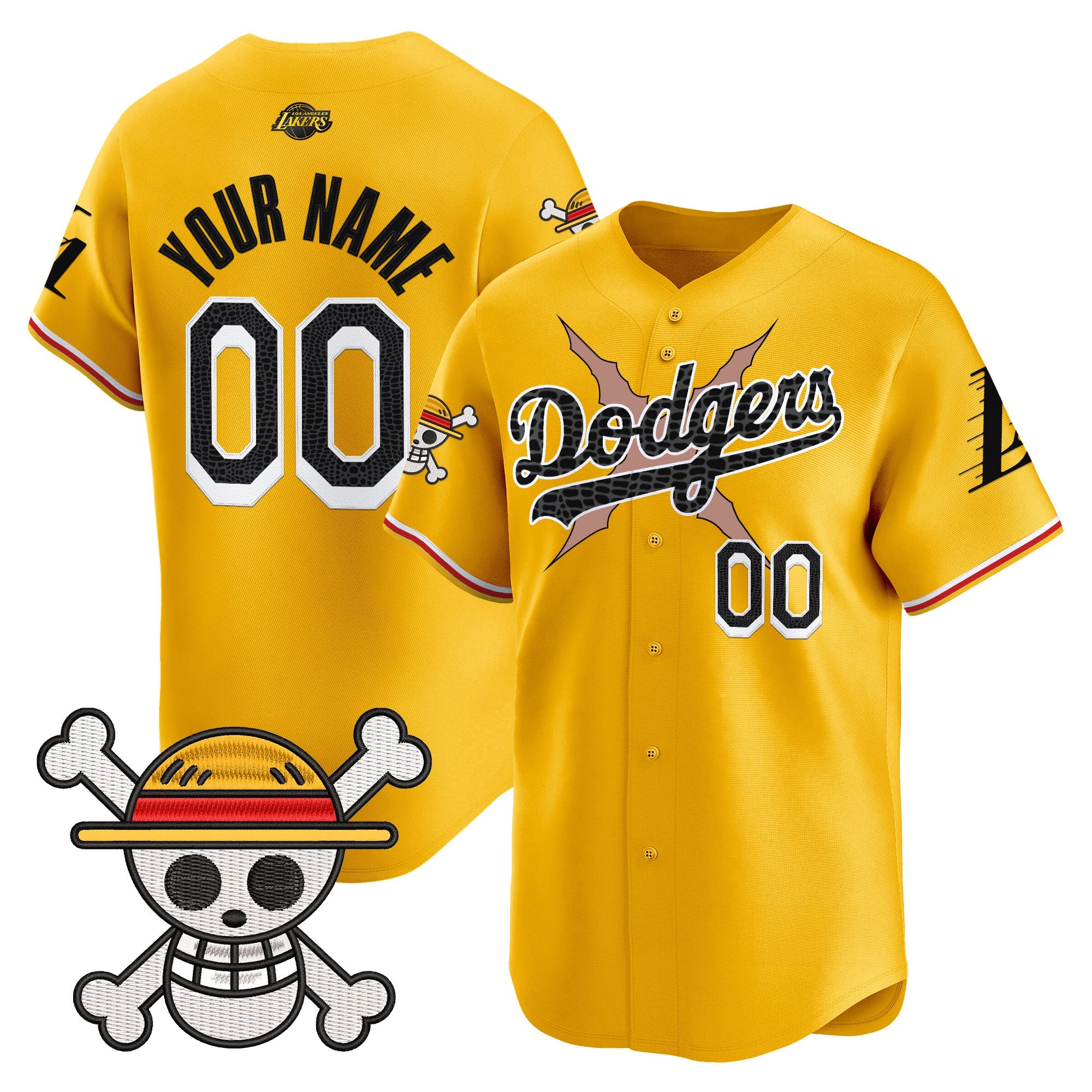 One Piece x Mamba Vapor Premier Limited Custom Jersey – Stitched
