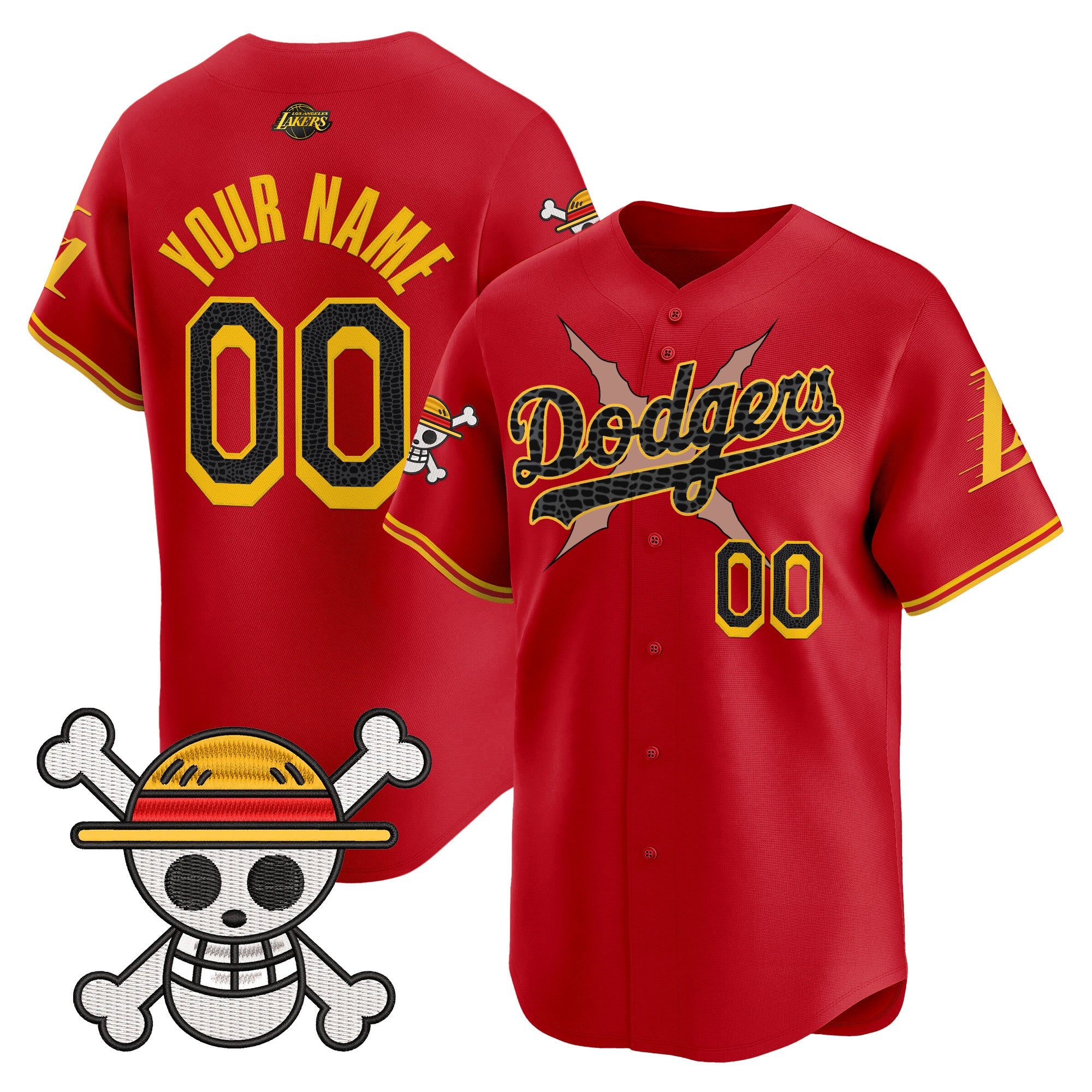One Piece x Mamba Vapor Premier Limited Custom Jersey – Stitched