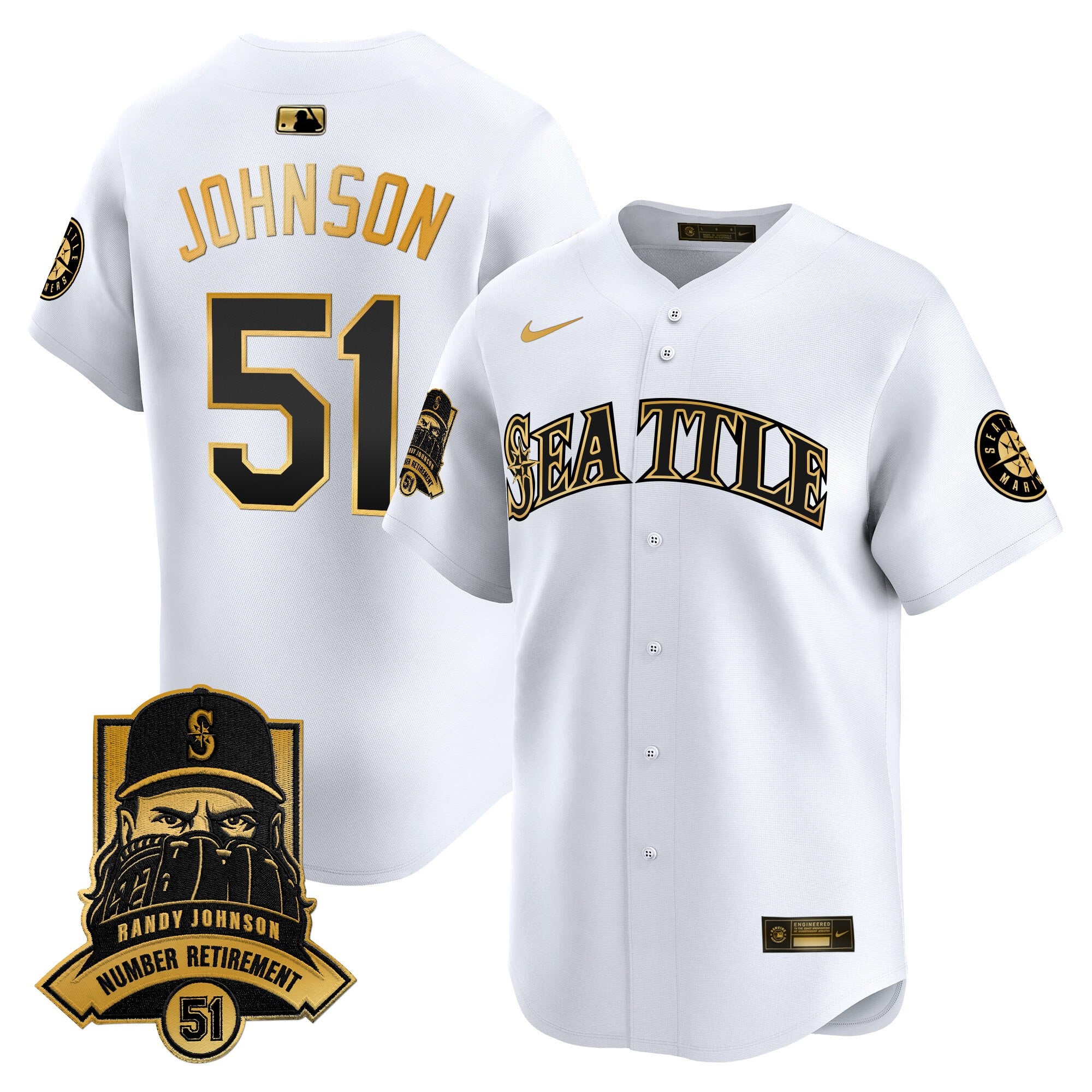 Men’s Hall-of-Famer Randy Johnson Patch Vapor Premier Limited Jersey