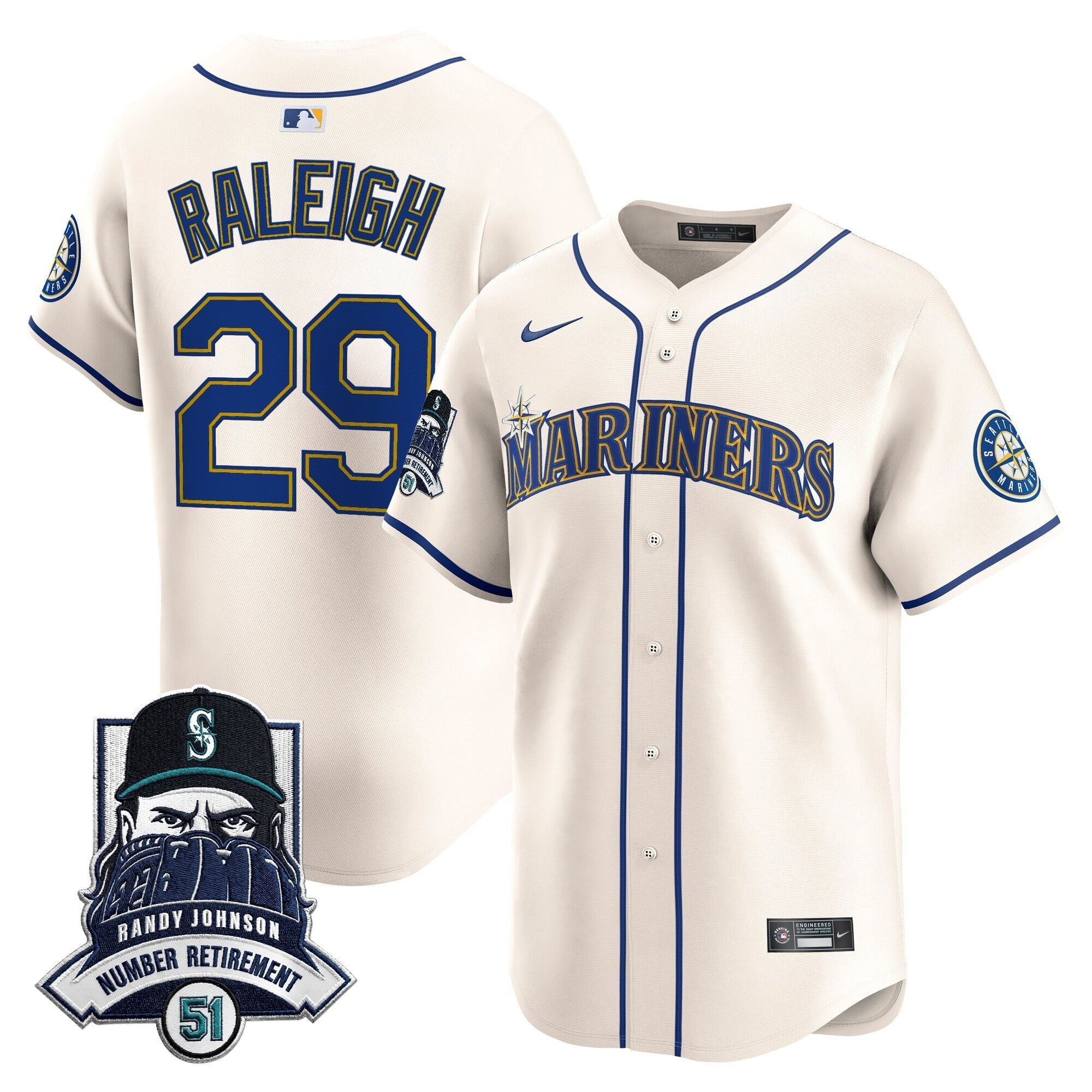 Men’s Hall-of-Famer Randy Johnson Patch Vapor Premier Limited Jersey