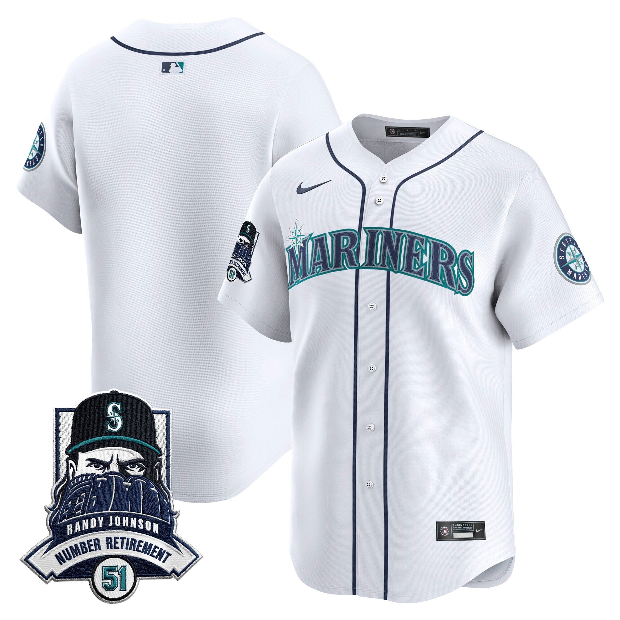 Men’s Hall-of-Famer Randy Johnson Patch Vapor Premier Limited Jersey