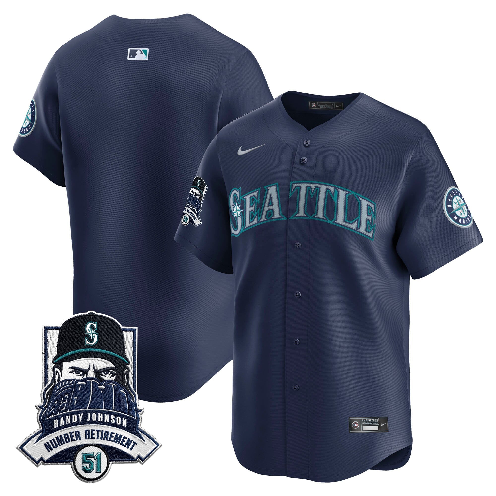 Men’s Hall-of-Famer Randy Johnson Patch Vapor Premier Limited Jersey