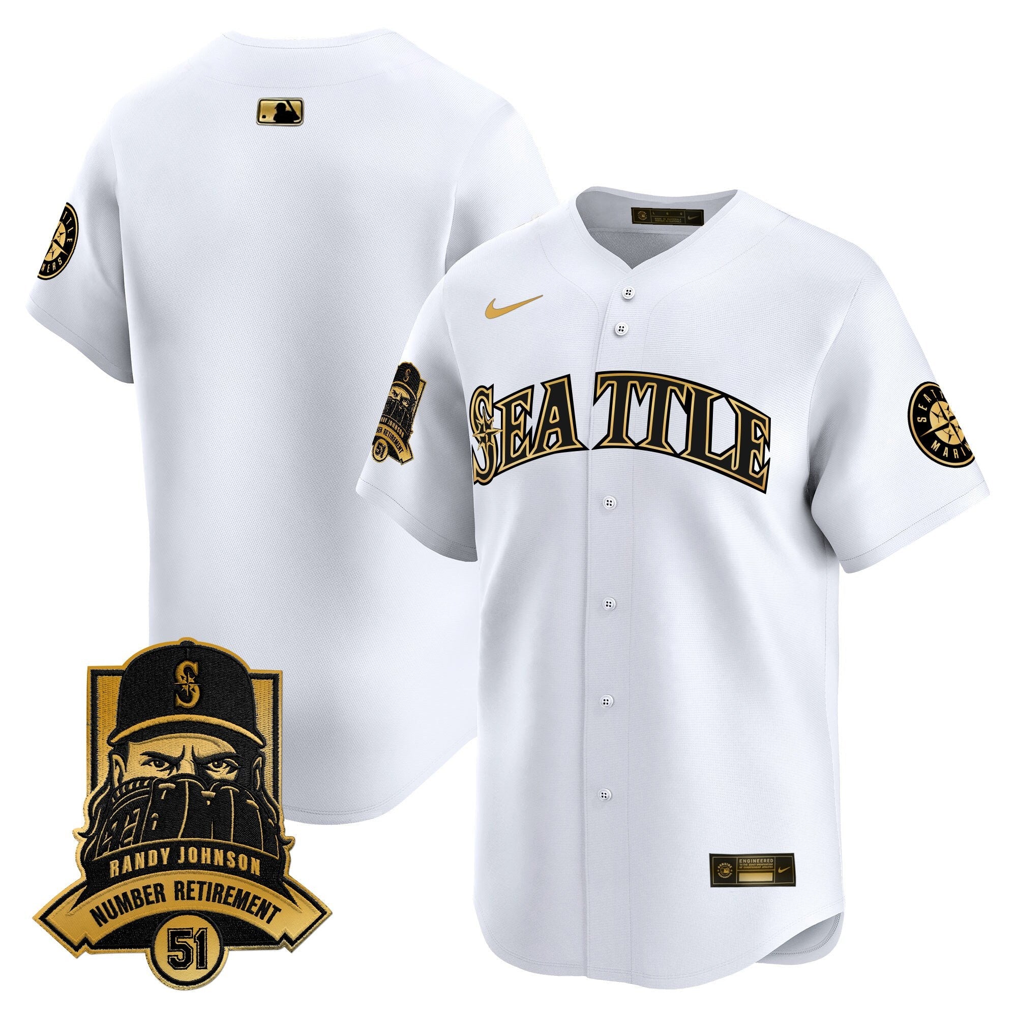 Men’s Hall-of-Famer Randy Johnson Patch Vapor Premier Limited Jersey