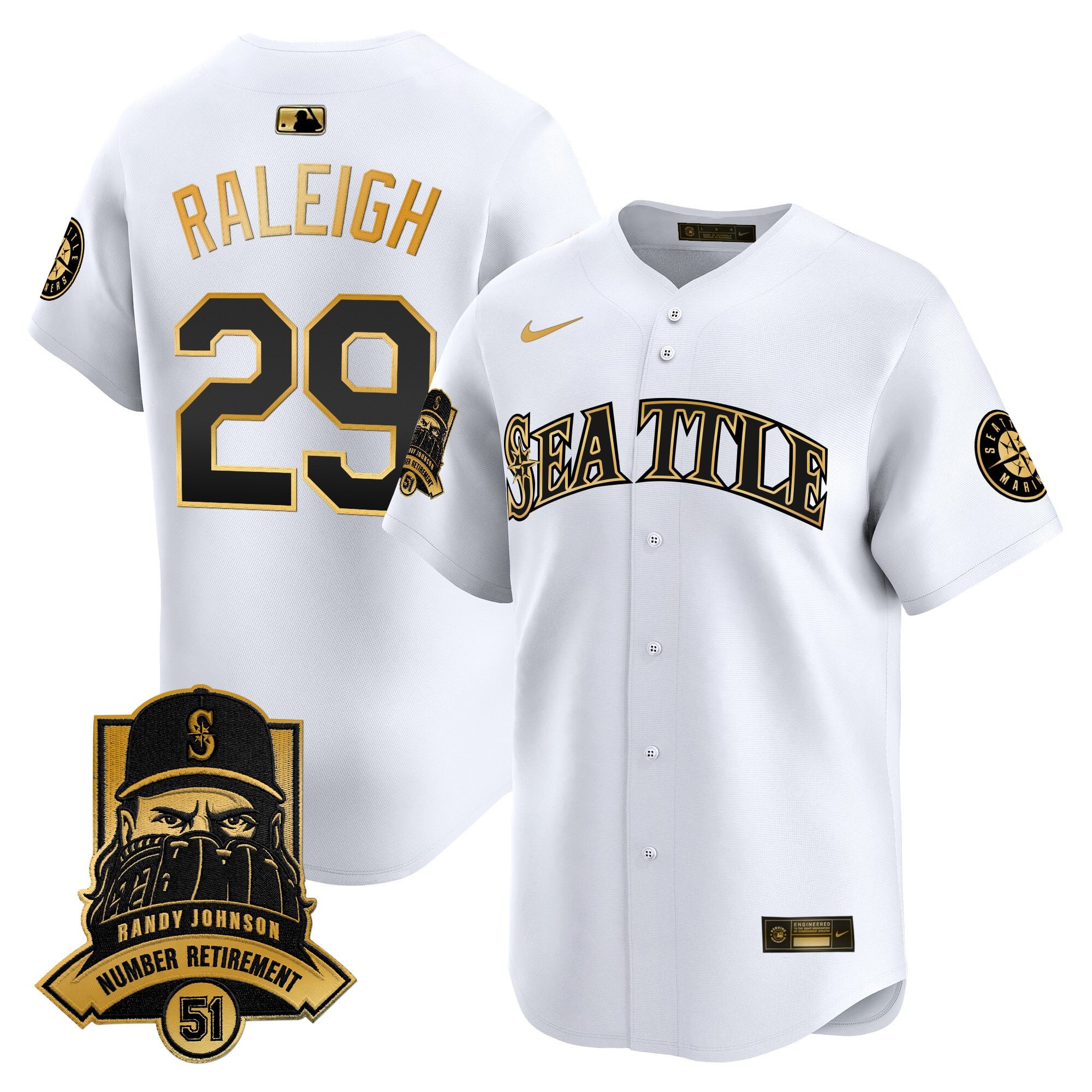 Men’s Hall-of-Famer Randy Johnson Patch Vapor Premier Limited Jersey