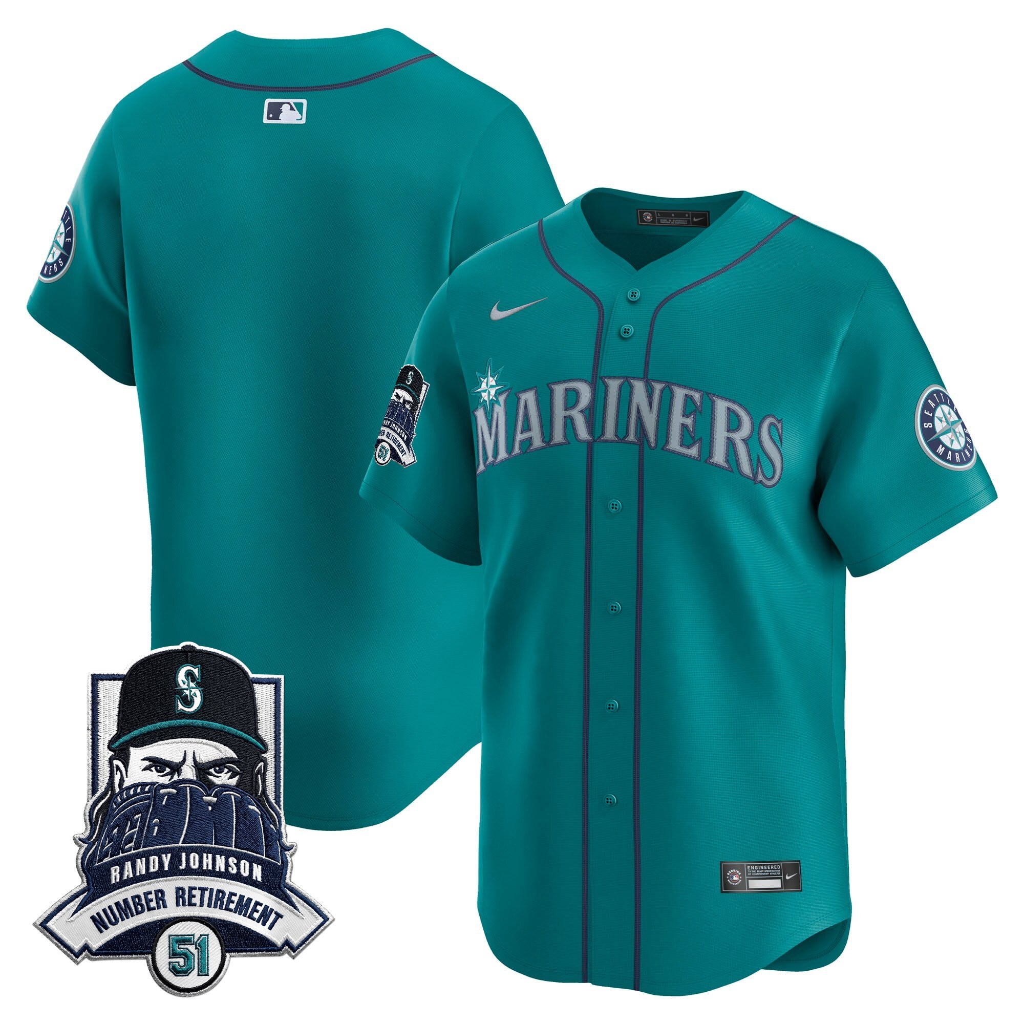 Men’s Hall-of-Famer Randy Johnson Patch Vapor Premier Limited Jersey