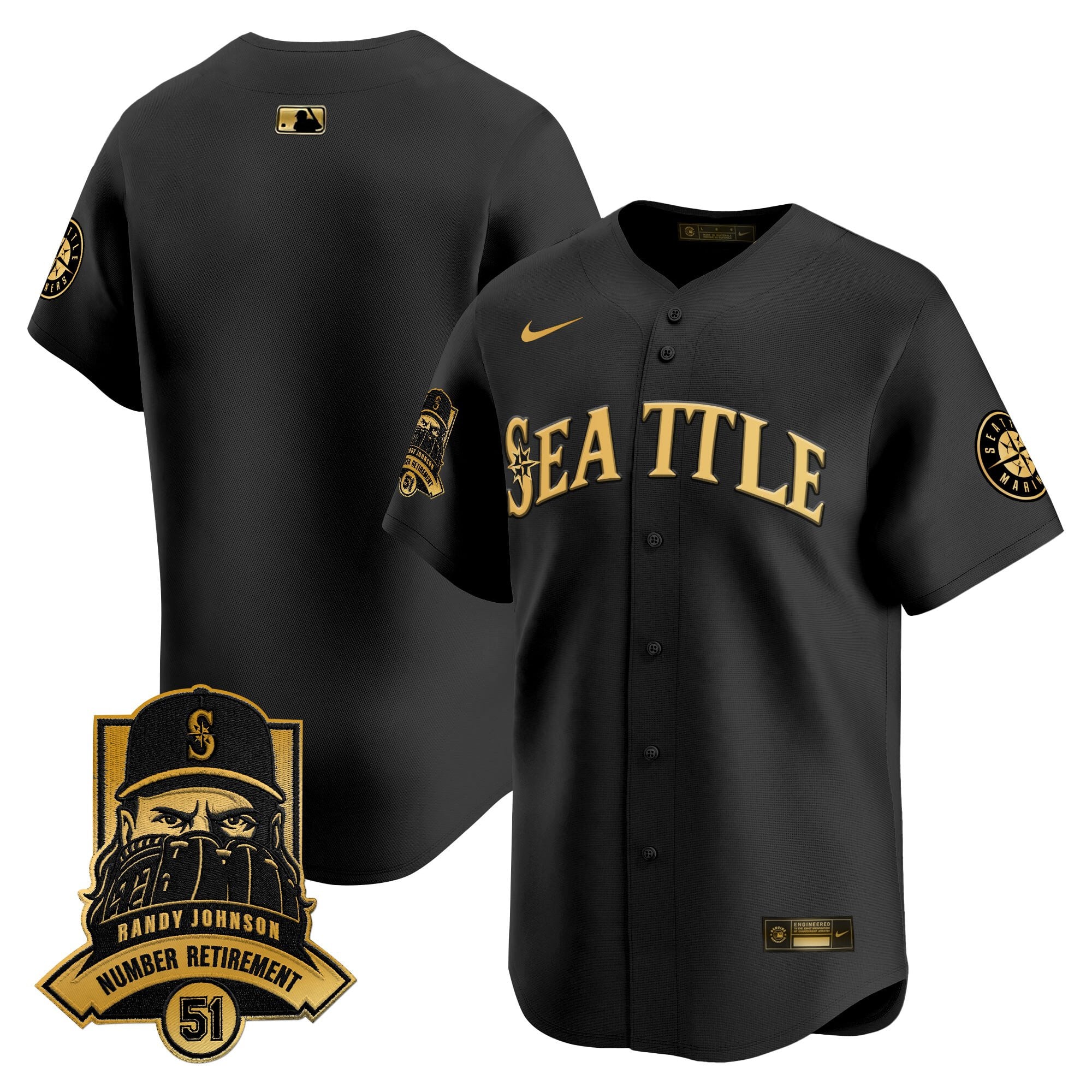 Men’s Hall-of-Famer Randy Johnson Patch Vapor Premier Limited Jersey
