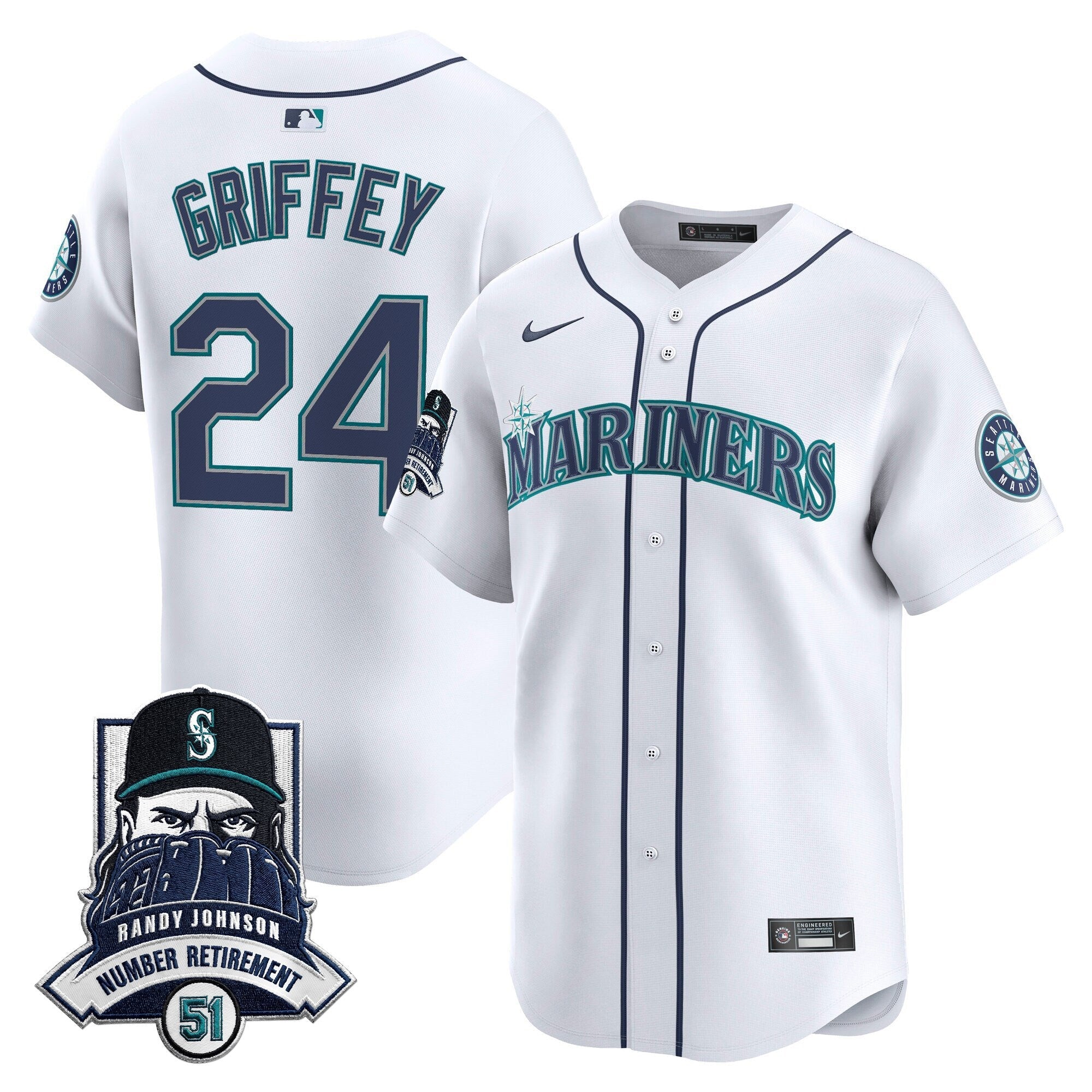 Men’s Hall-of-Famer Randy Johnson Patch Vapor Premier Limited Jersey