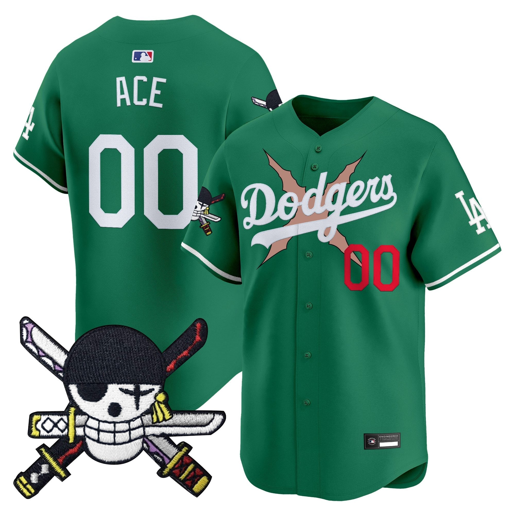 Men’s x One Piece Zoro Patch Vapor Premier Limited Jersey – Stitched