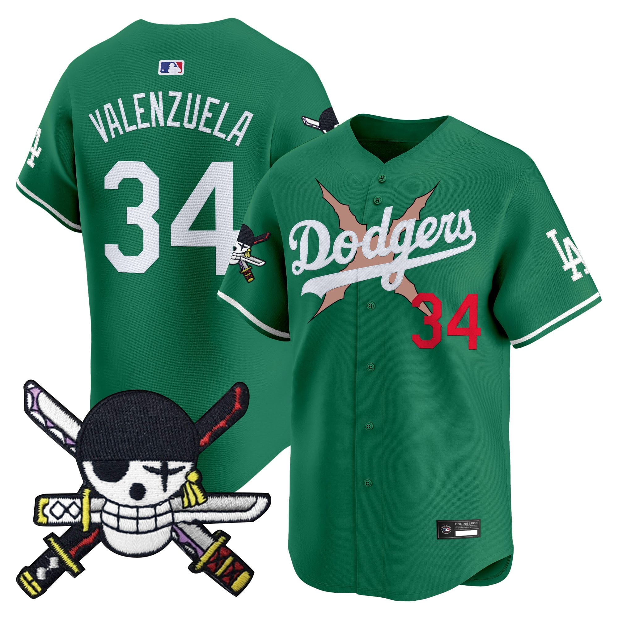 Men’s x One Piece Zoro Patch Vapor Premier Limited Jersey – Stitched