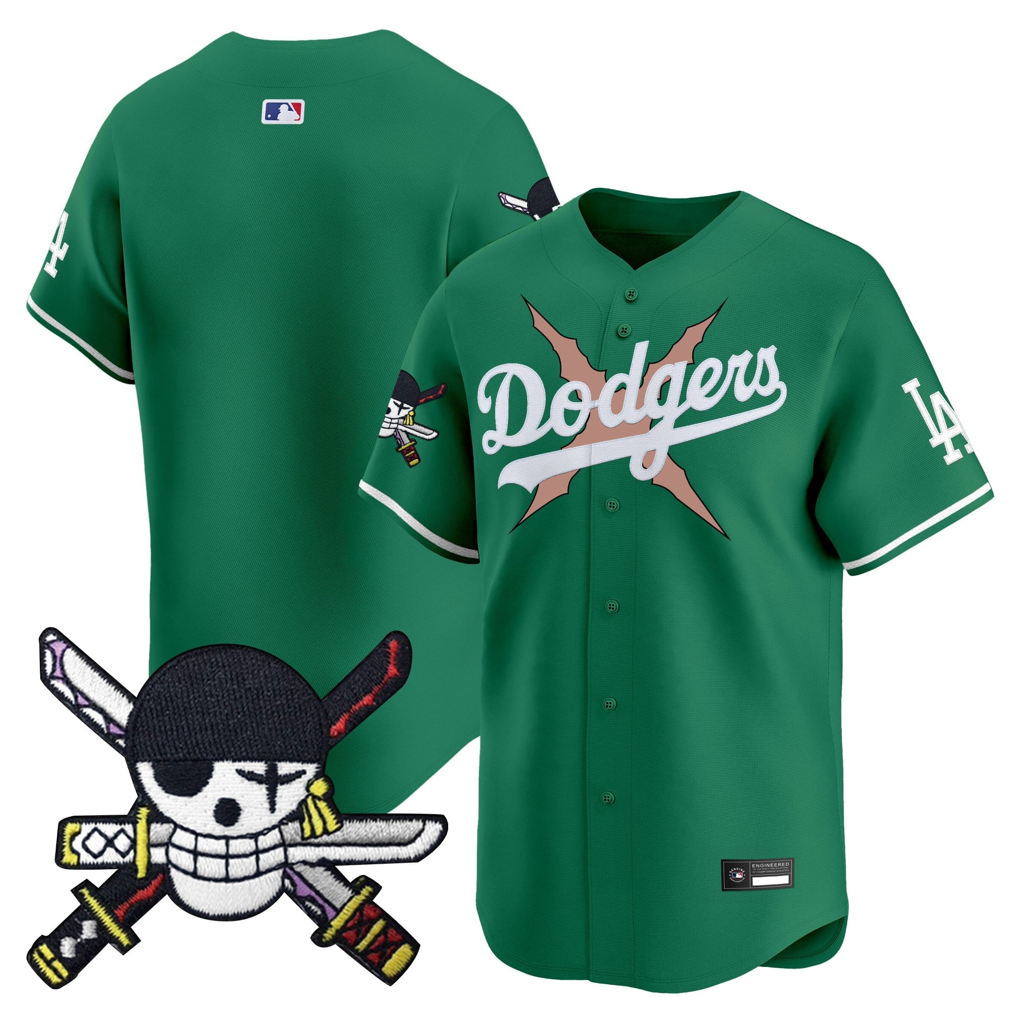 Men’s x One Piece Zoro Patch Vapor Premier Limited Jersey – Stitched