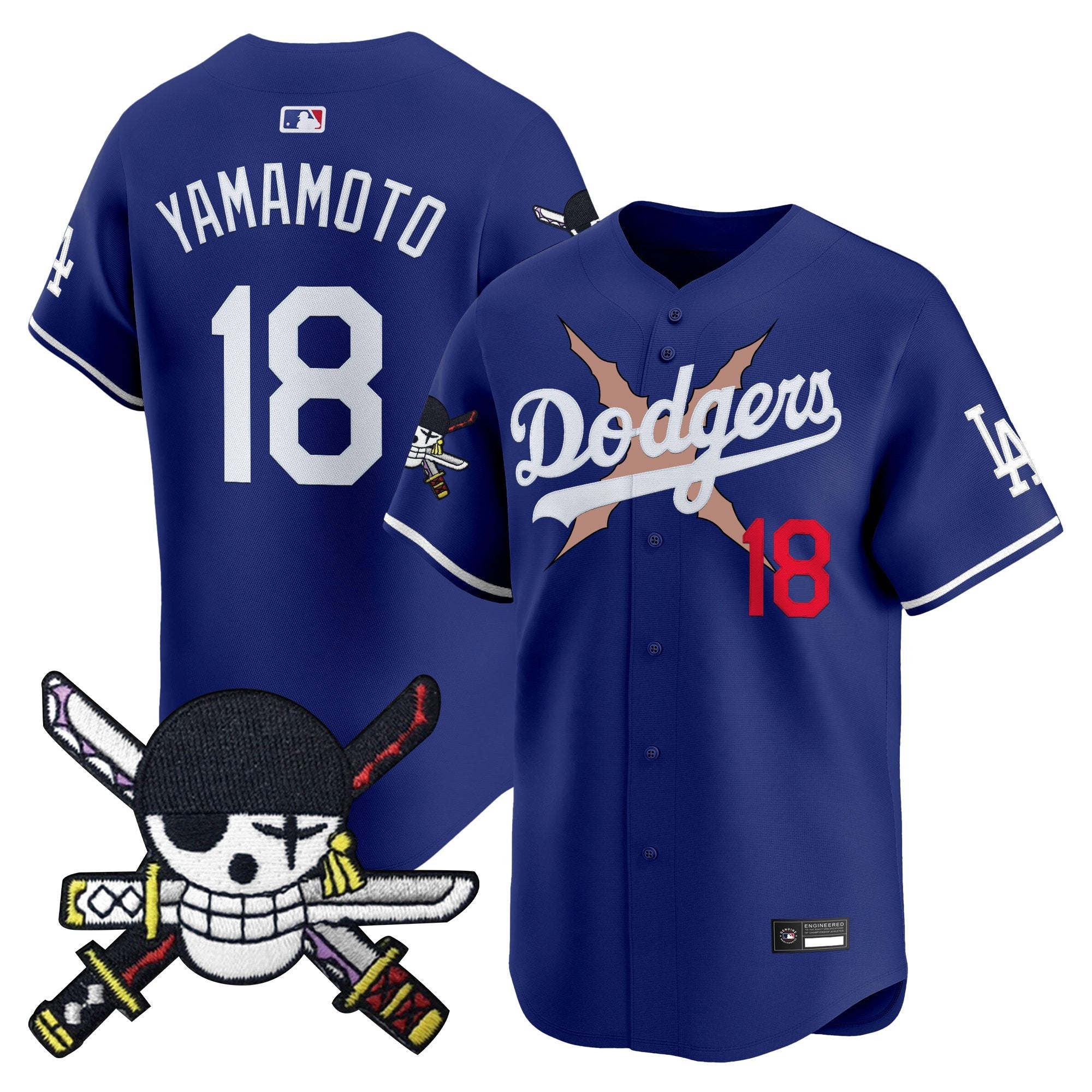 Men’s x One Piece Zoro Patch Vapor Premier Limited Jersey – Stitched