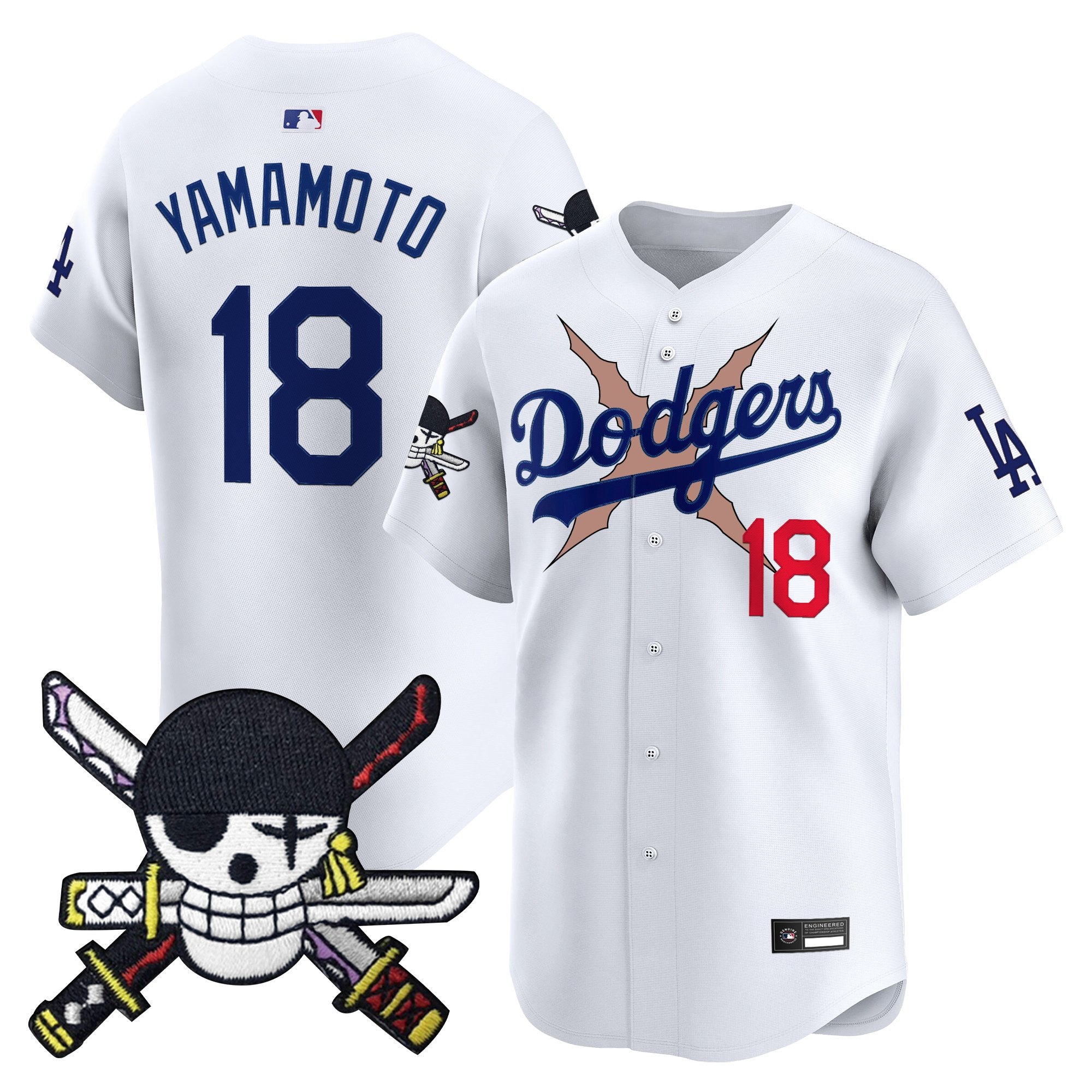 Men’s x One Piece Zoro Patch Vapor Premier Limited Jersey – Stitched