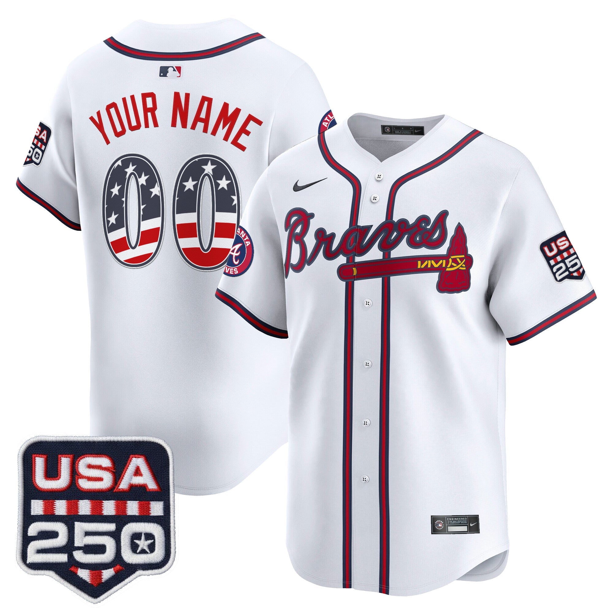 250 Fourth of July Vapor Premier Limited Custom Jersey