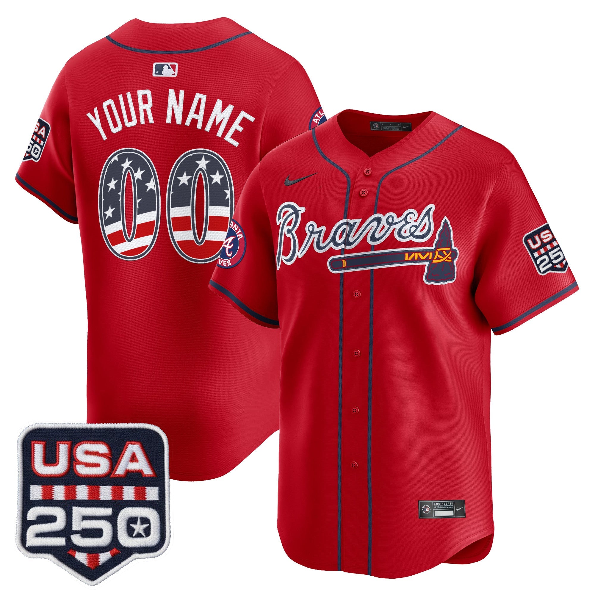 250 Fourth of July Vapor Premier Limited Custom Jersey
