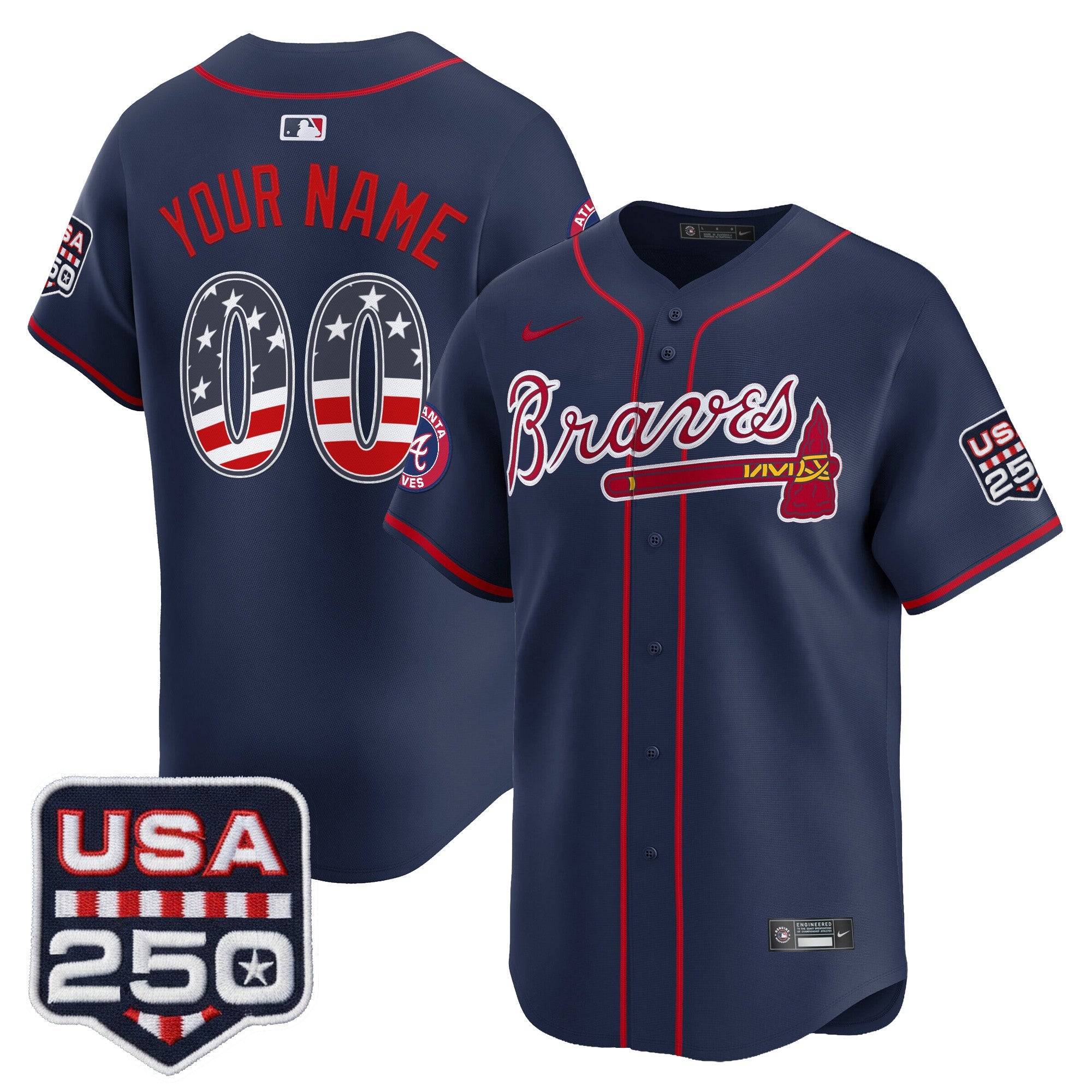 250 Fourth of July Vapor Premier Limited Custom Jersey