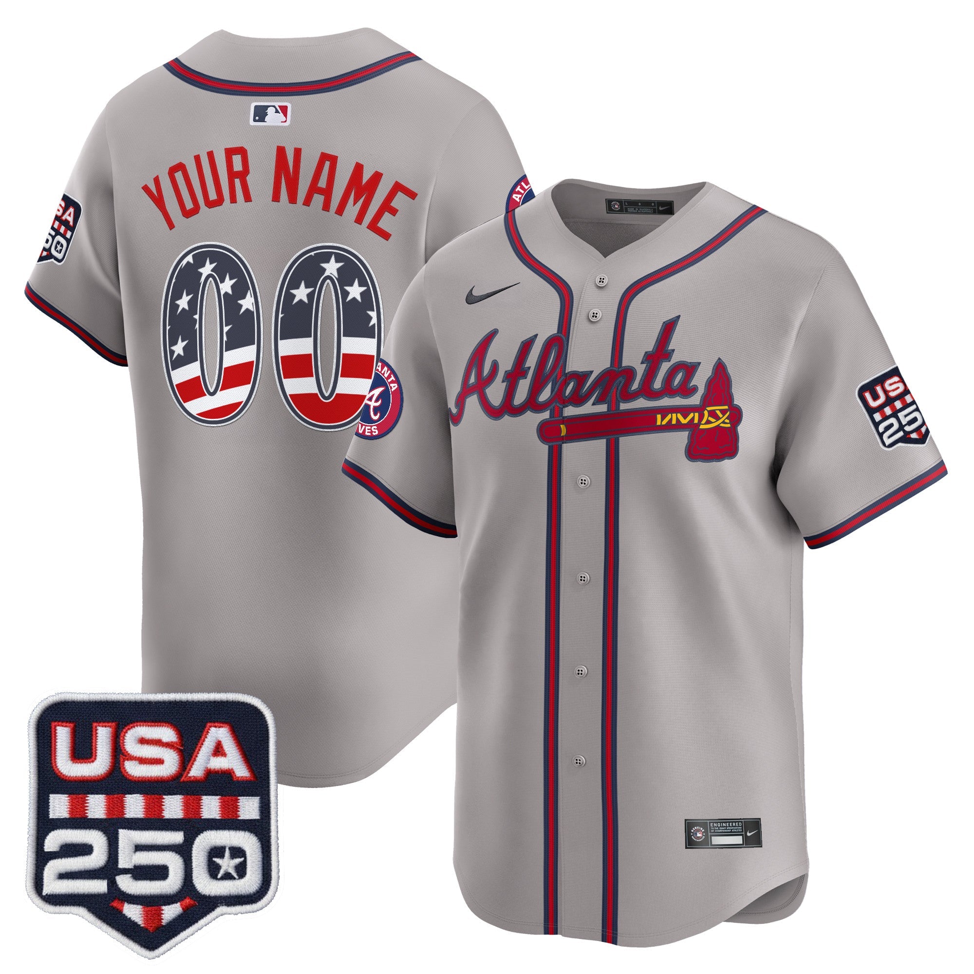 250 Fourth of July Vapor Premier Limited Custom Jersey