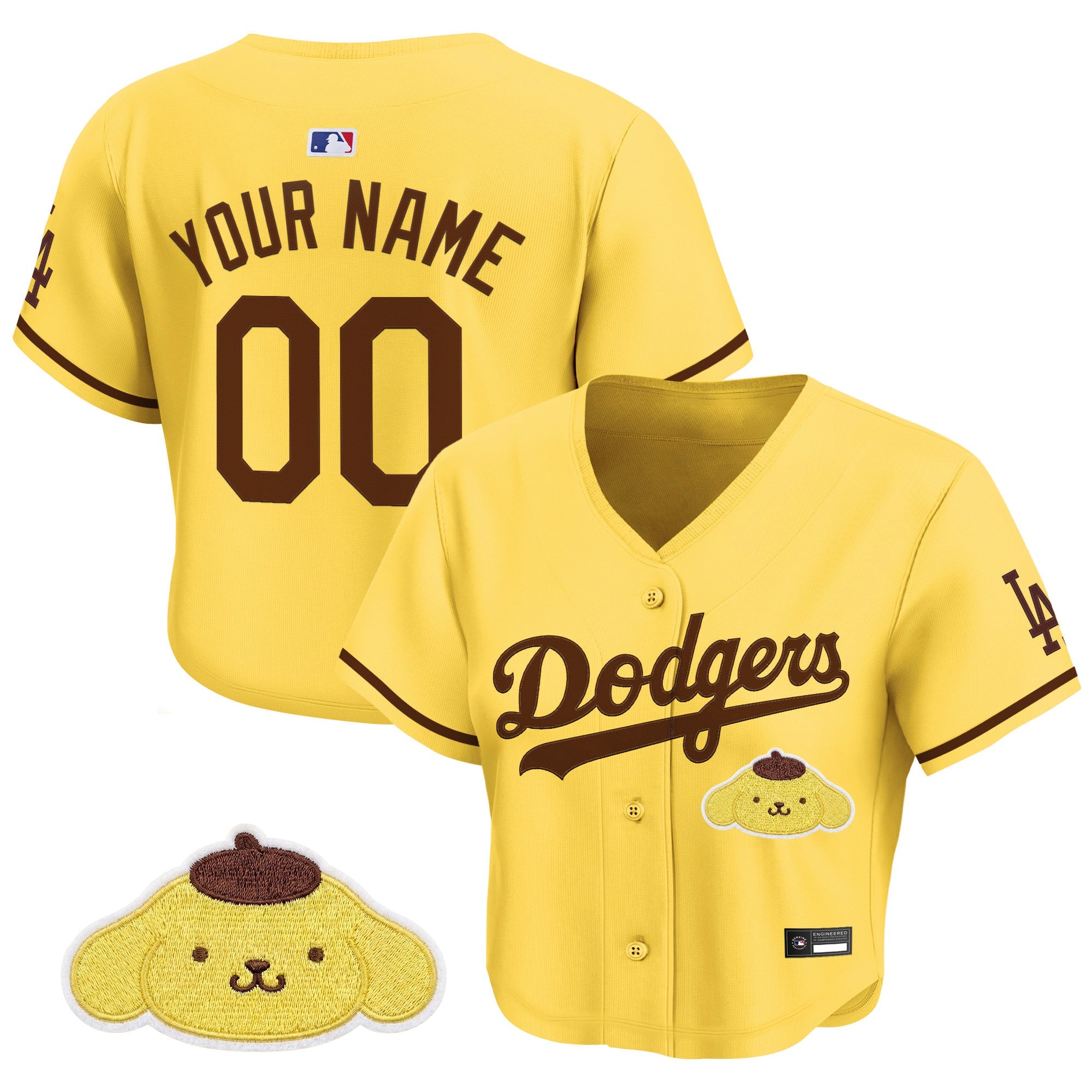 Women’s x Sanrio Friends Crop Top Baseball Custom Jersey