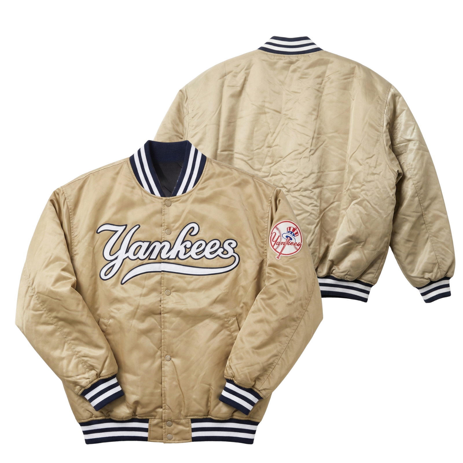 Yankees Throwback Satin Bomber – (Pre order Ships in 3-6 weeks)