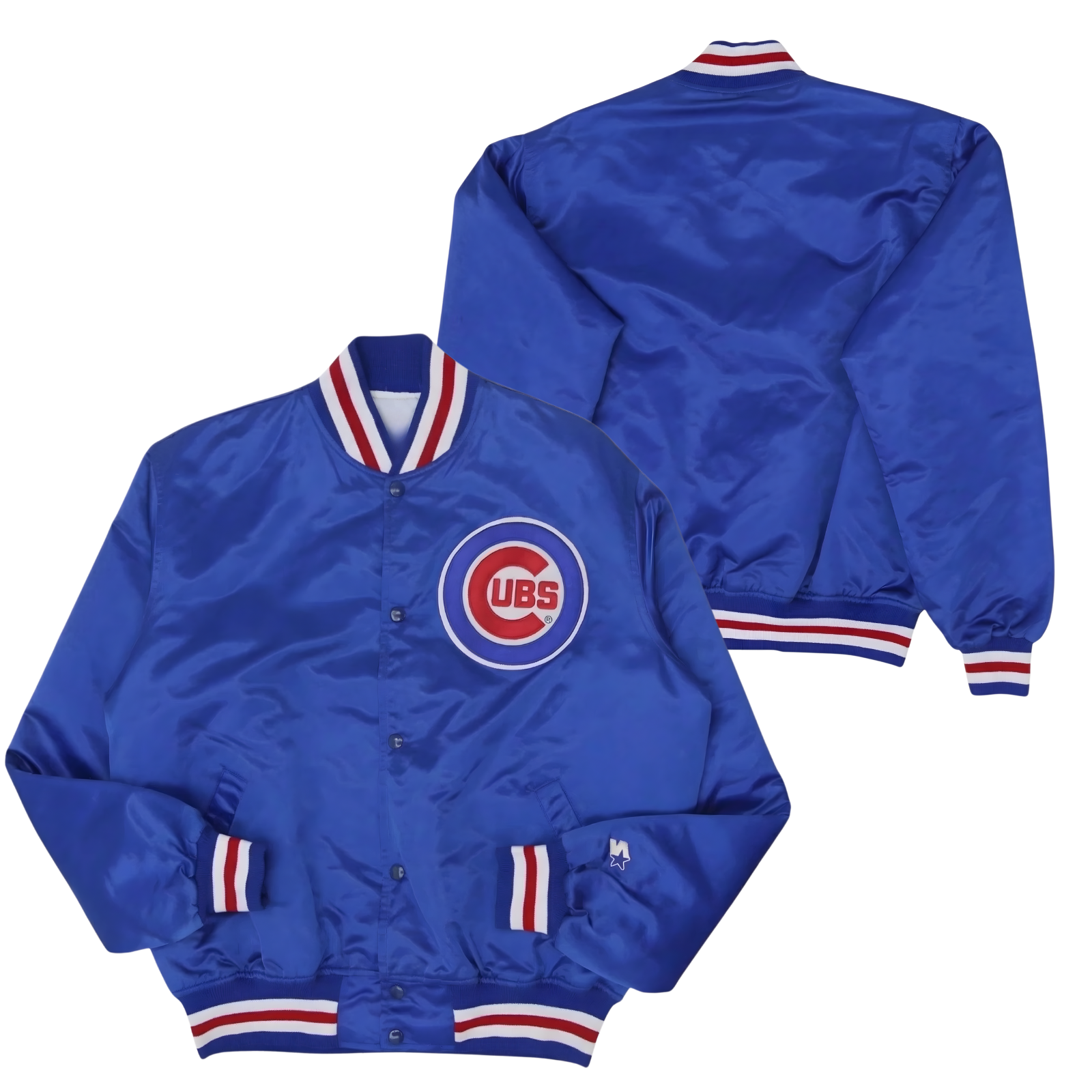 Cubs Throwback Satin Bomber – (Pre order Ships in 3-6 weeks)