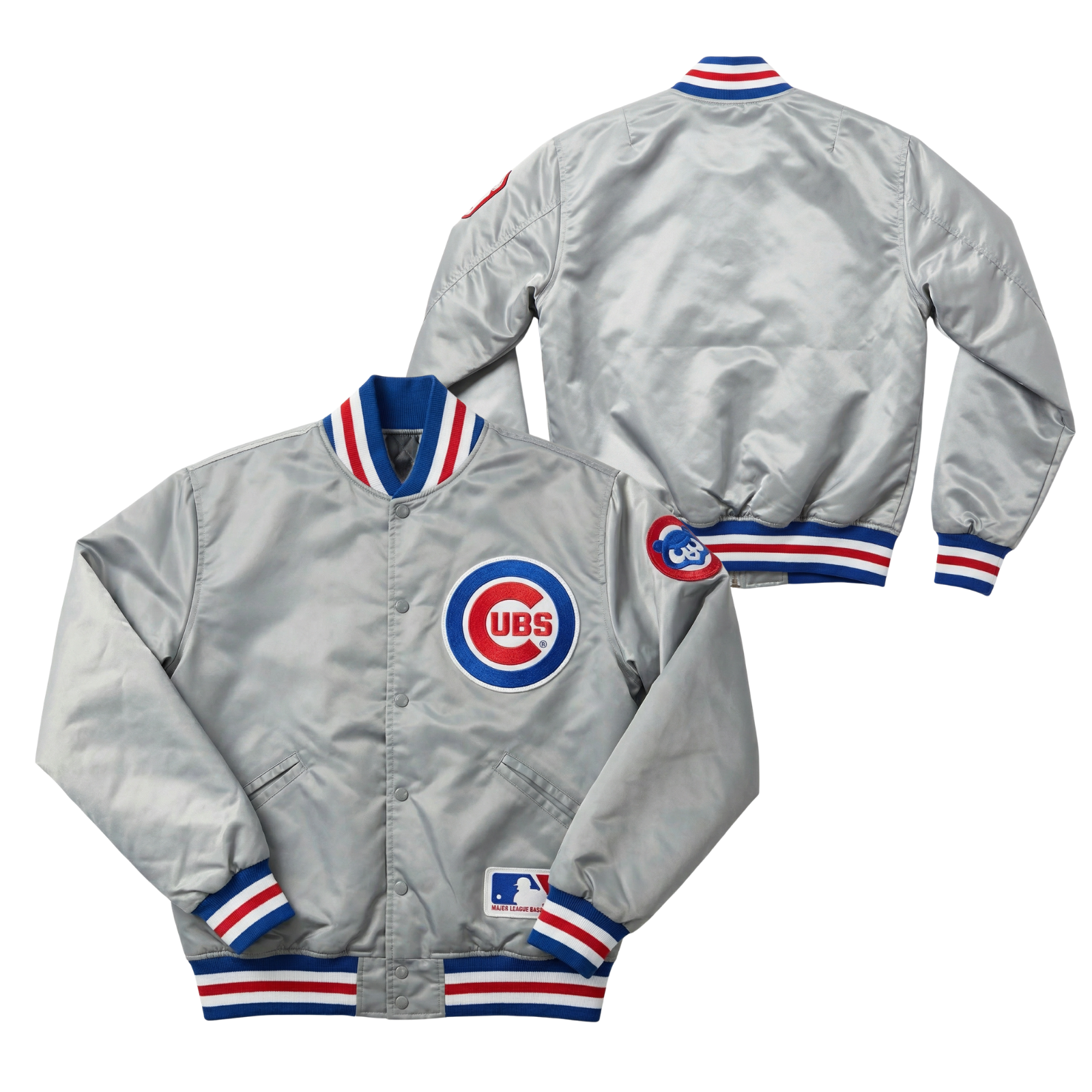 Cubs Throwback Satin Bomber – (Pre order Ships in 3-6 weeks)
