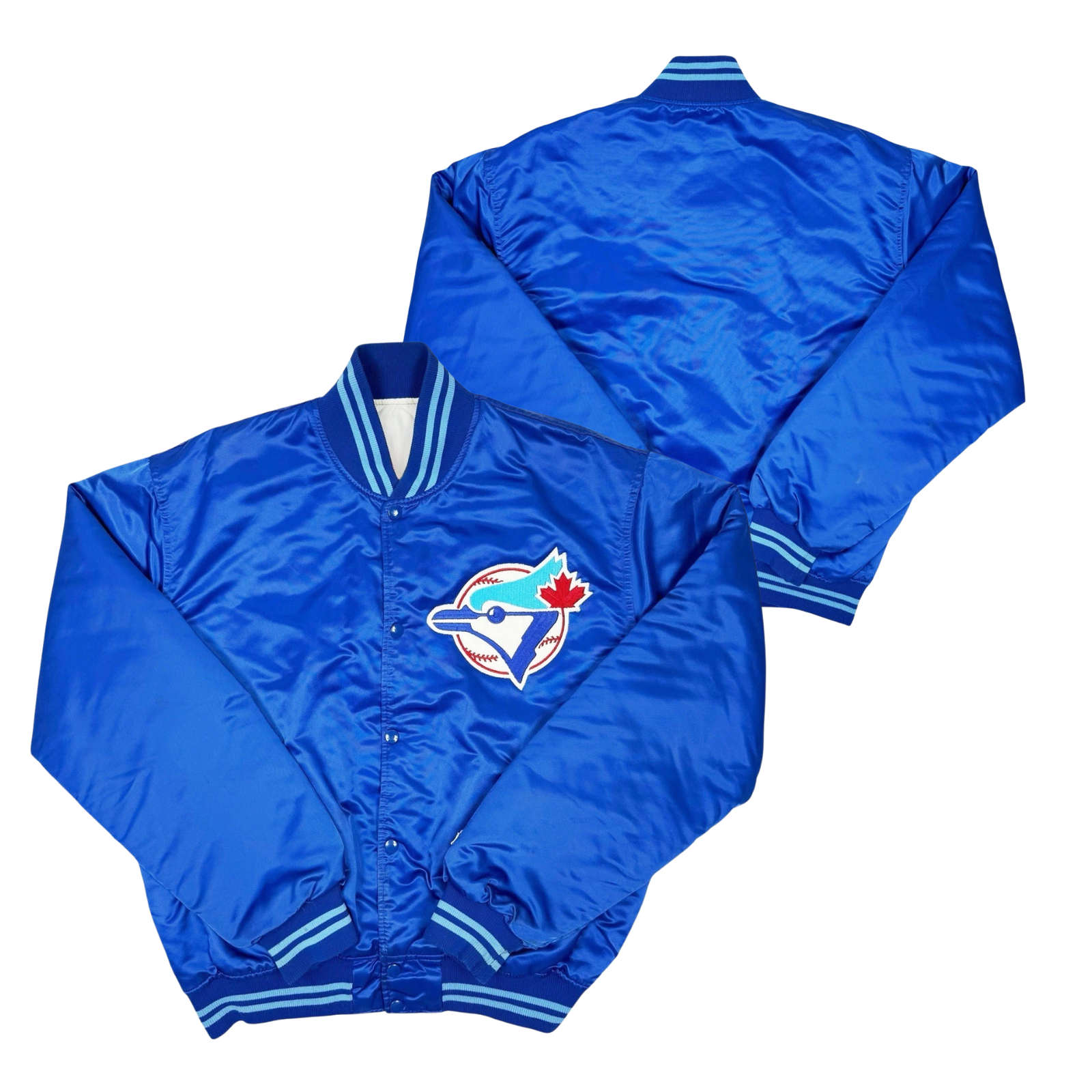 Blue Jays Throwback Satin Bomber – (Pre order Ships in 3-6 weeks)