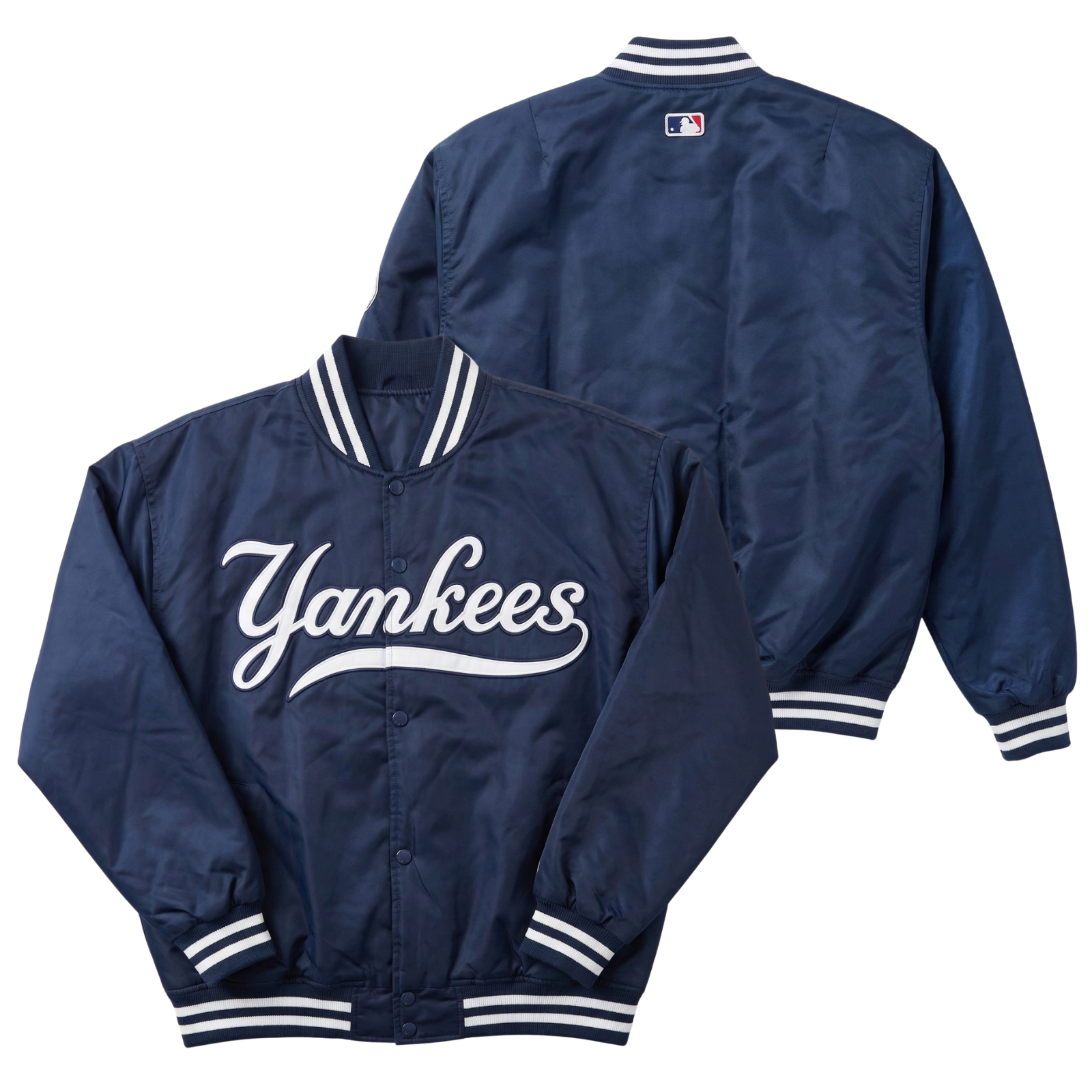 Yankees Throwback Satin Bomber – (Pre order Ships in 3-6 weeks)