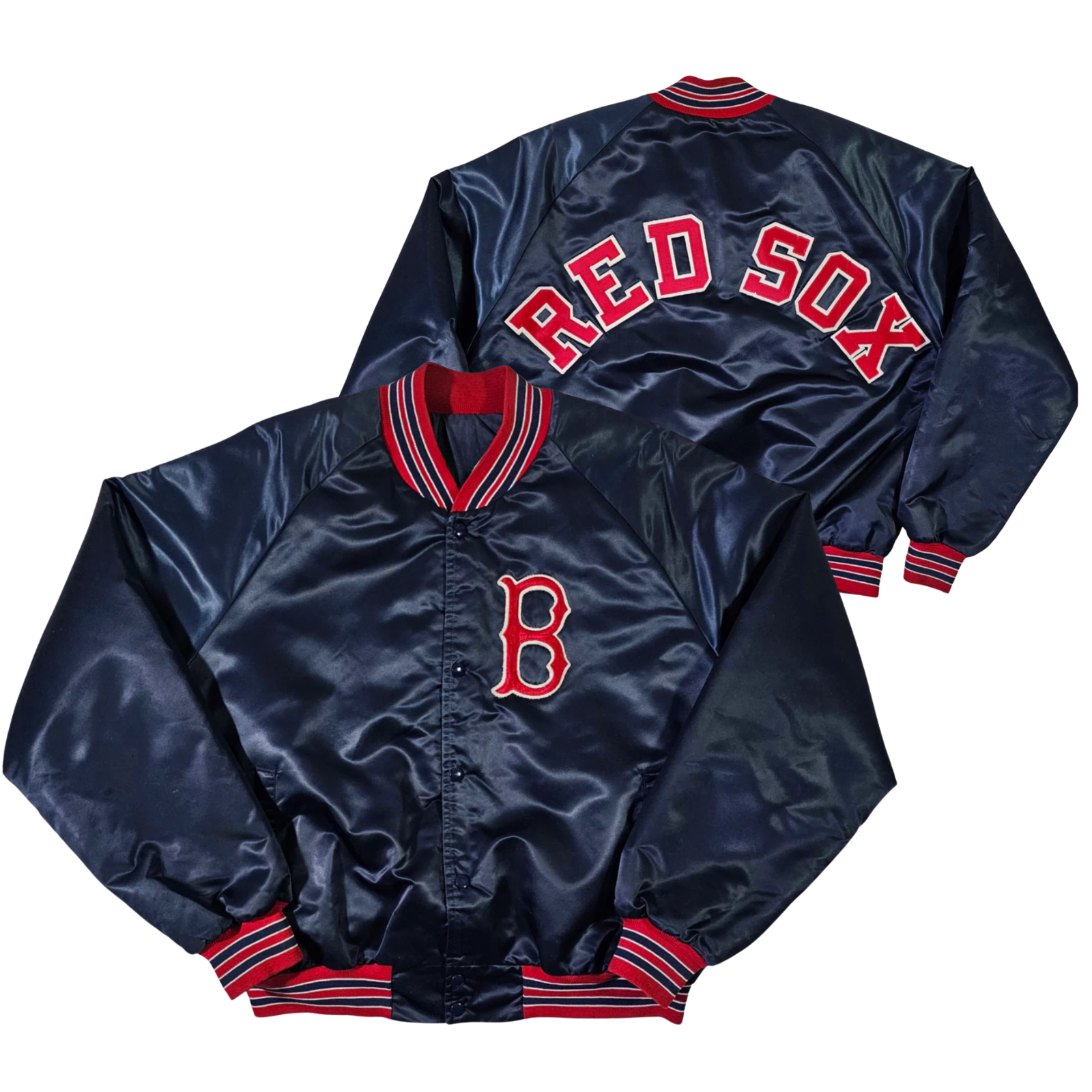 Redsox Throwback Satin Bomber – (Pre order Ships in 3-6 weeks)