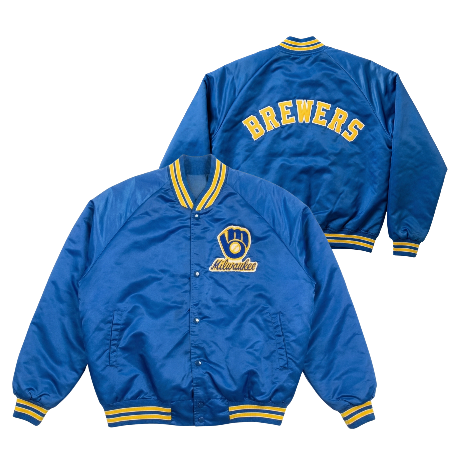 Brewers Throwback Satin Bomber – (Pre order Ships in 3-6 weeks)