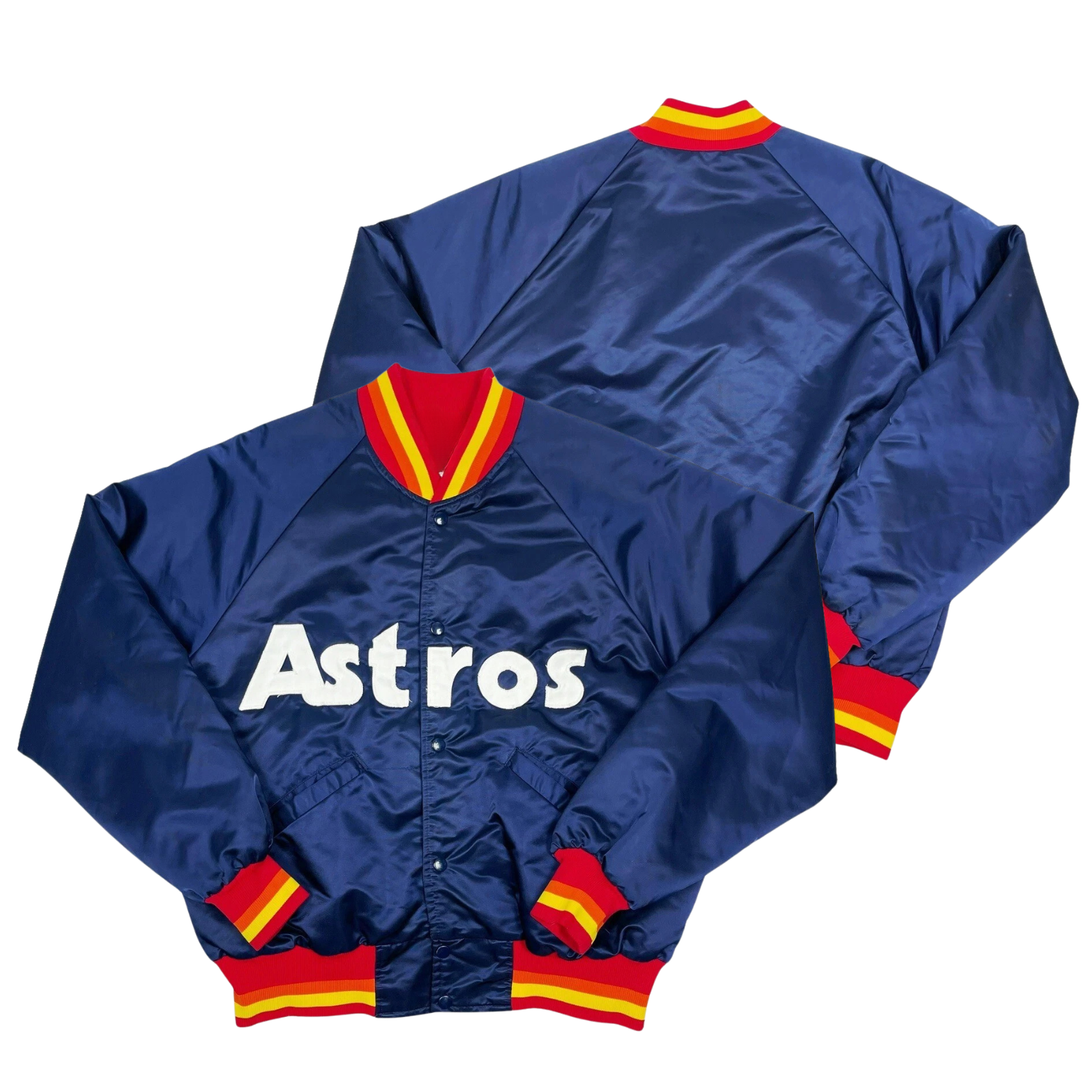 Astros Throwback Satin Bomber – (Pre order Ships in 3-6 weeks)