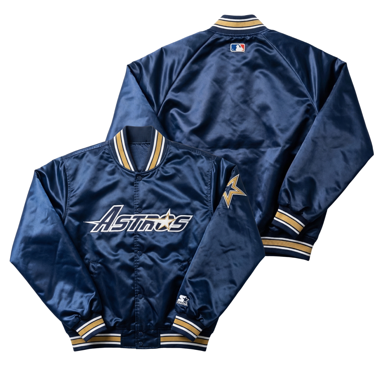 Astros Throwback Satin Bomber – (Pre order Ships in 3-6 weeks)