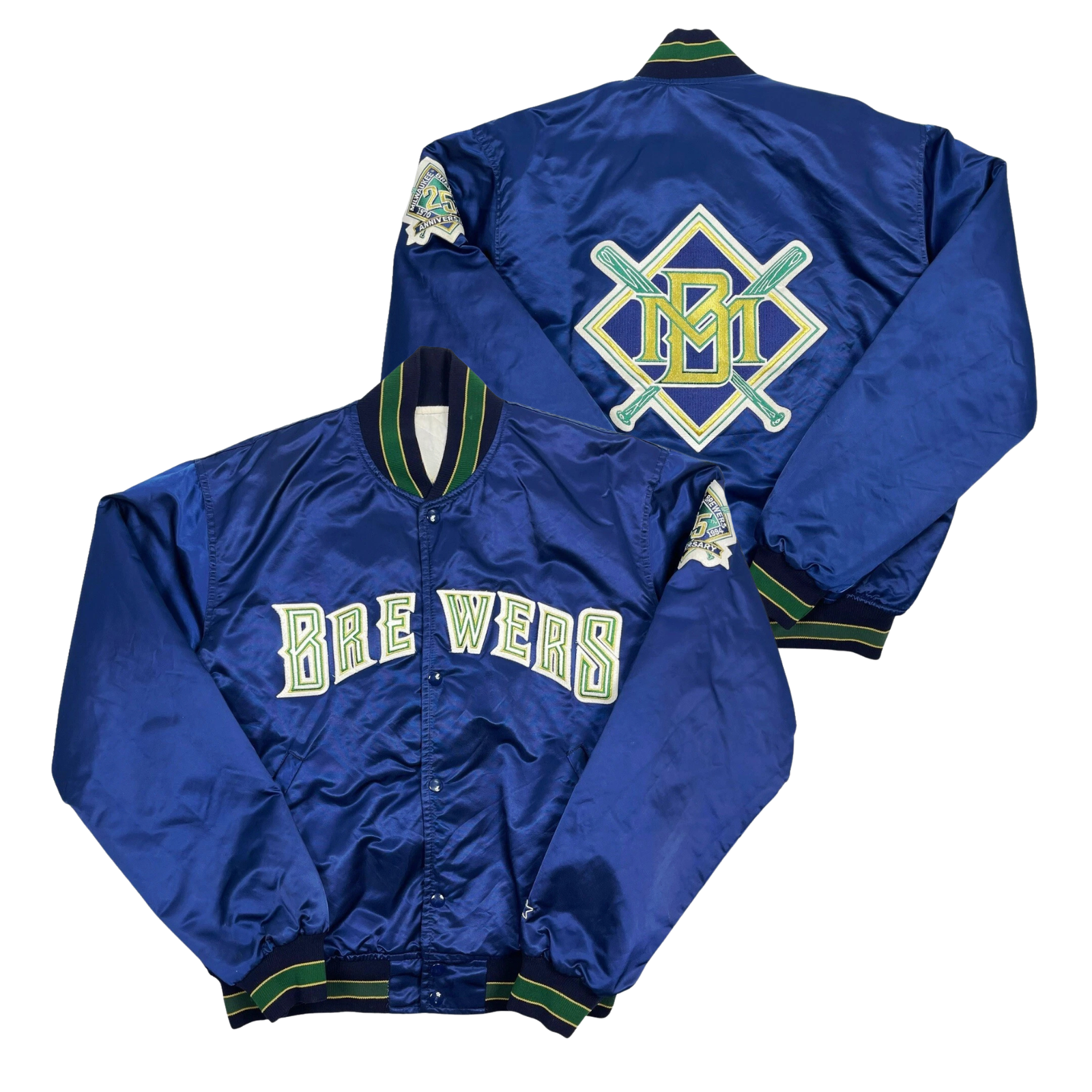 Brewers Throwback Satin Bomber – (Pre order Ships in 3-6 weeks)