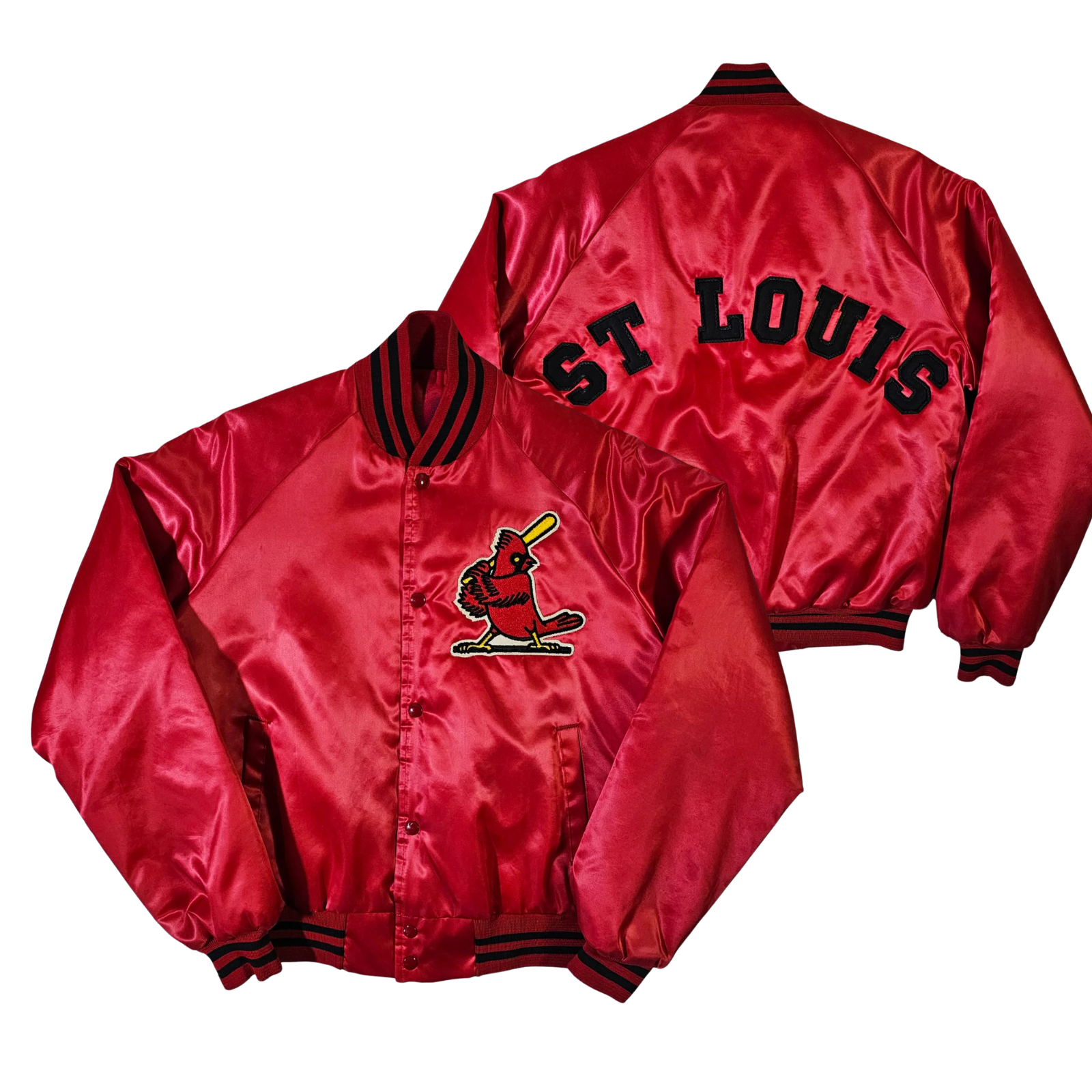 Cardinals Throwback Satin Bomber – (Pre order Ships in 3-6 weeks)