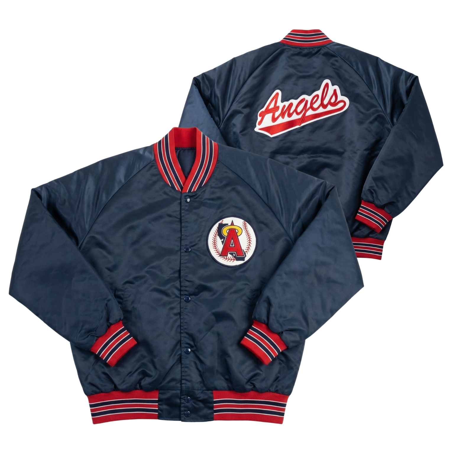 Angels Throwback Satin Bomber – (Pre order Ships in 3-6 weeks)