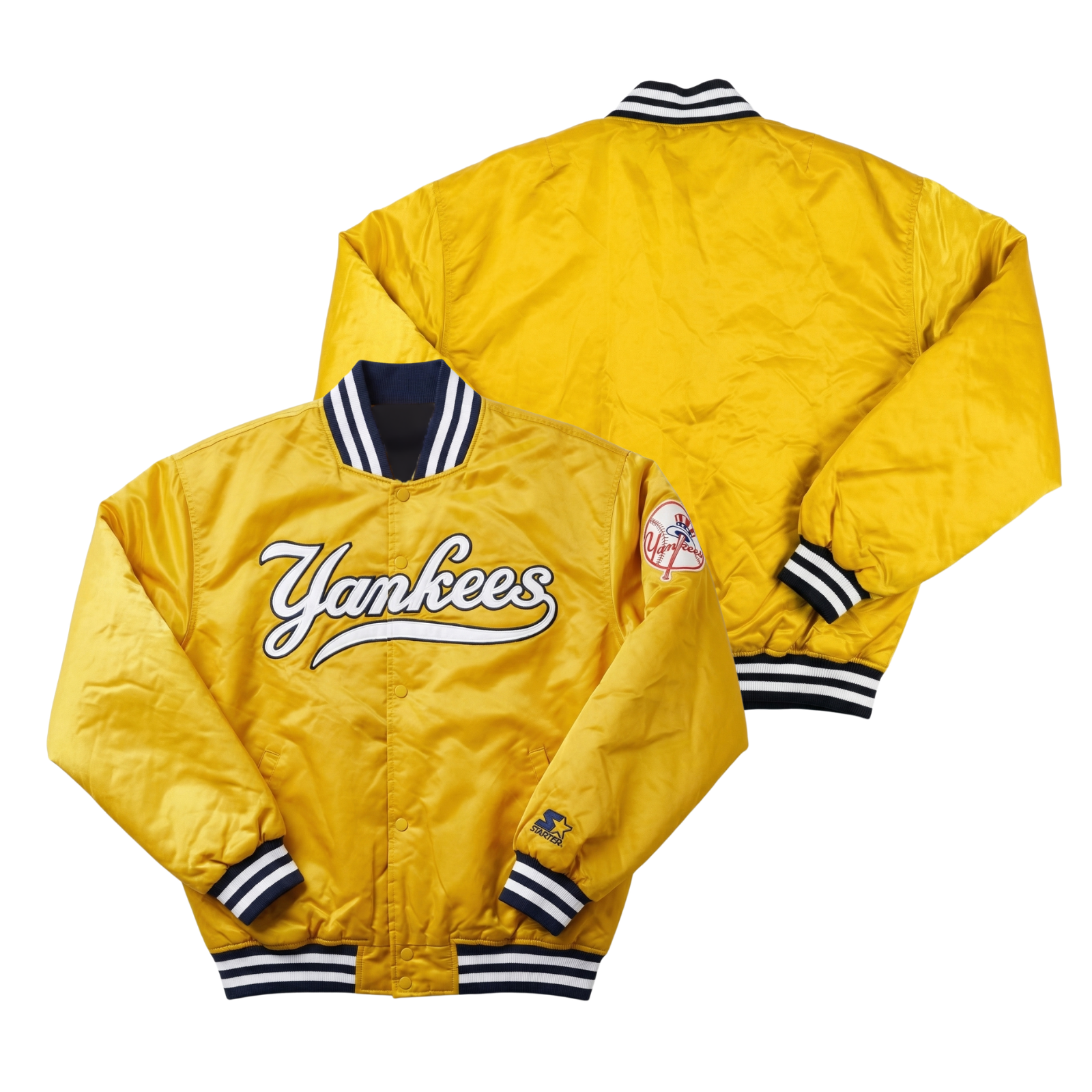 Yankees Throwback Satin Bomber – (Pre order Ships in 3-6 weeks)