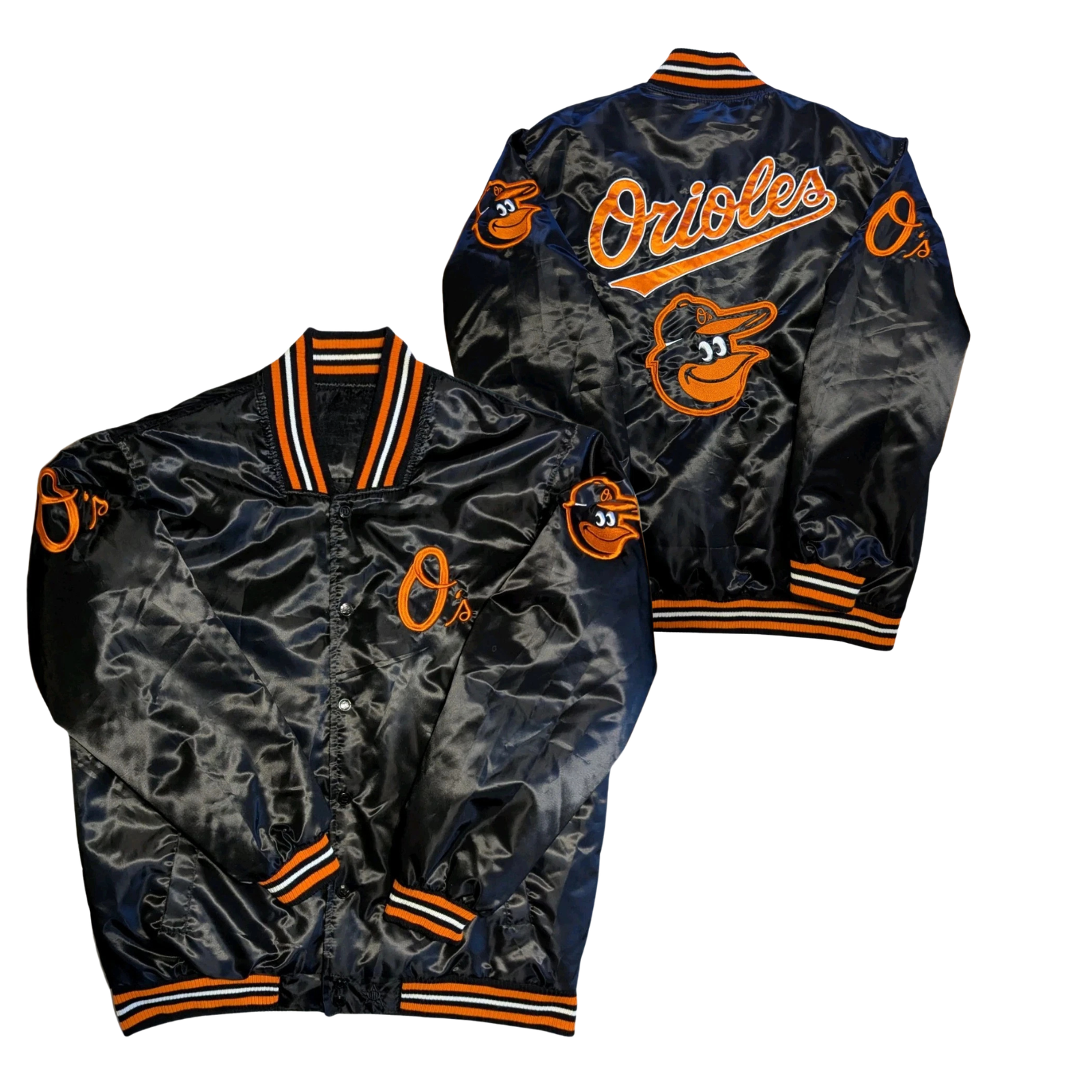 Orioles Throwback Satin Bomber – (Pre order Ships in 3-6 weeks)