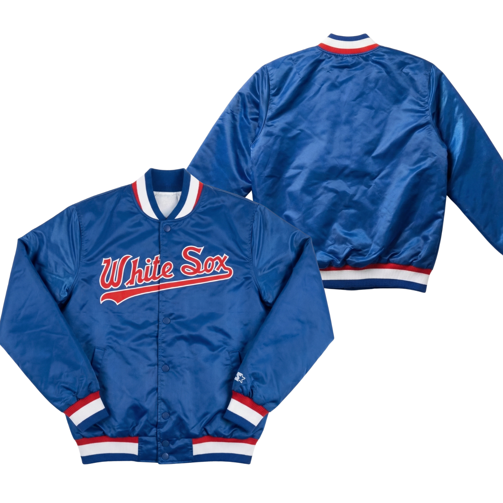 White sox Throwback Satin Bomber – (Pre order Ships in 3-6 weeks)