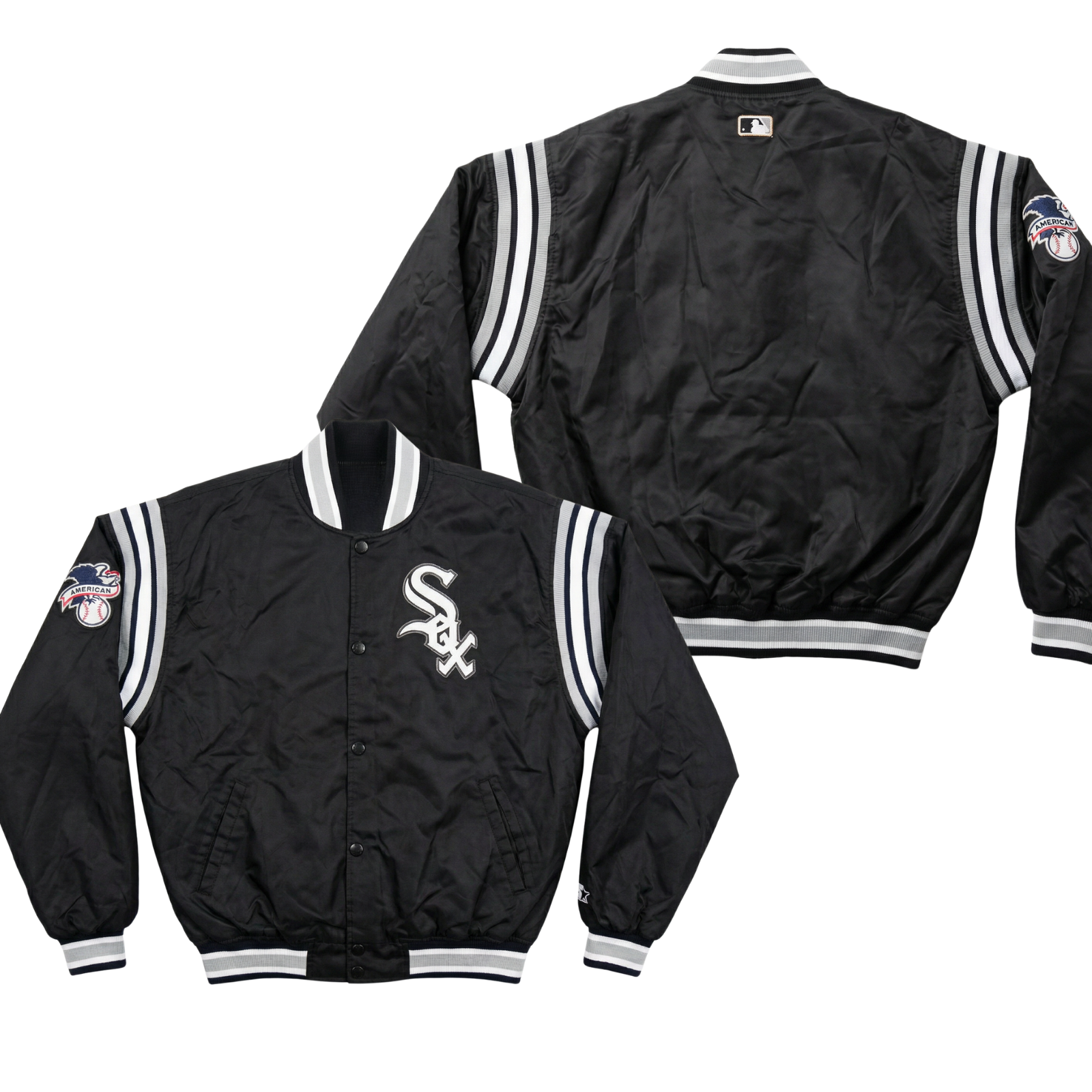 White sox Throwback Satin Bomber – (Pre order Ships in 3-6 weeks)