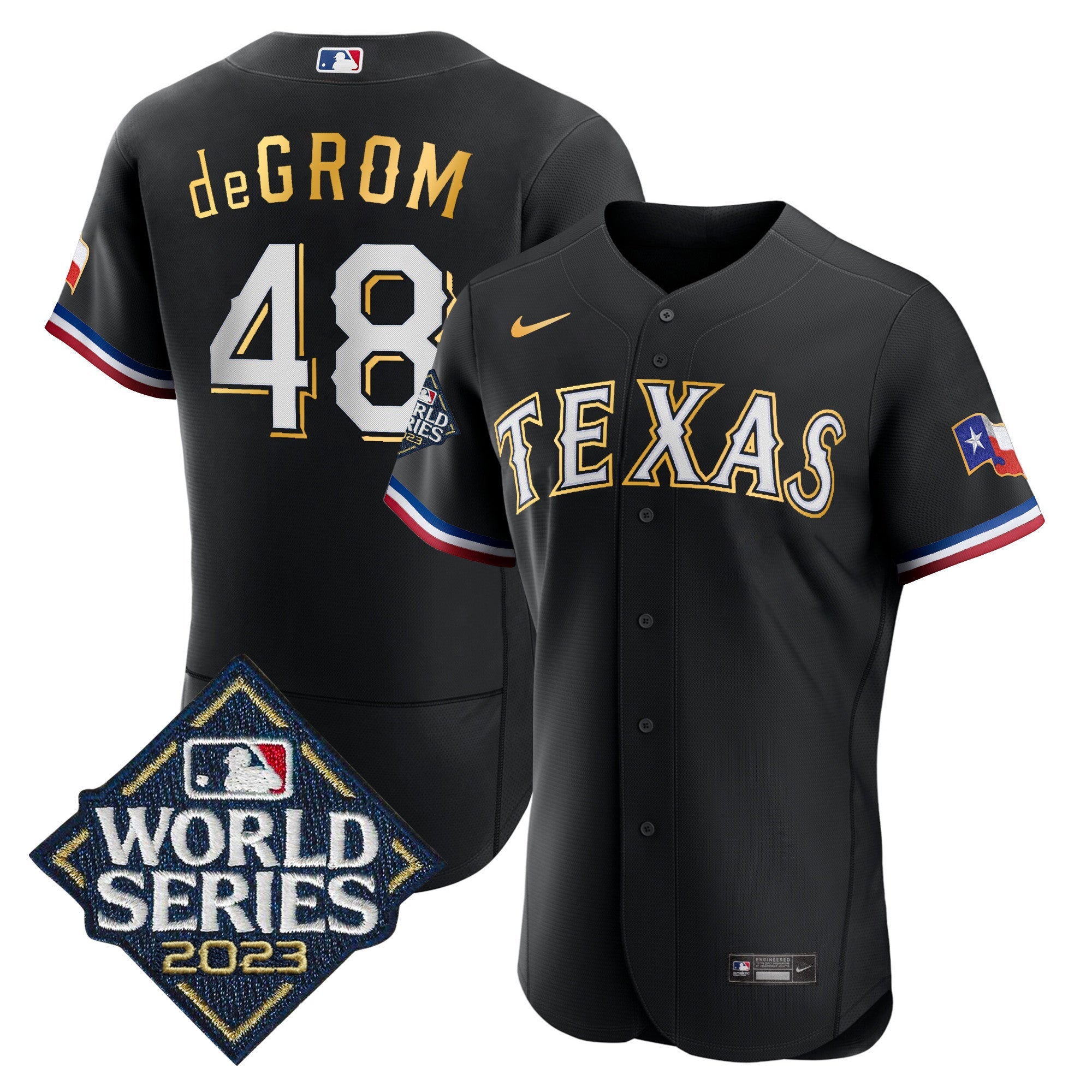 Men’s Texas 2023 World Series Flex Base Gold Trim Jersey