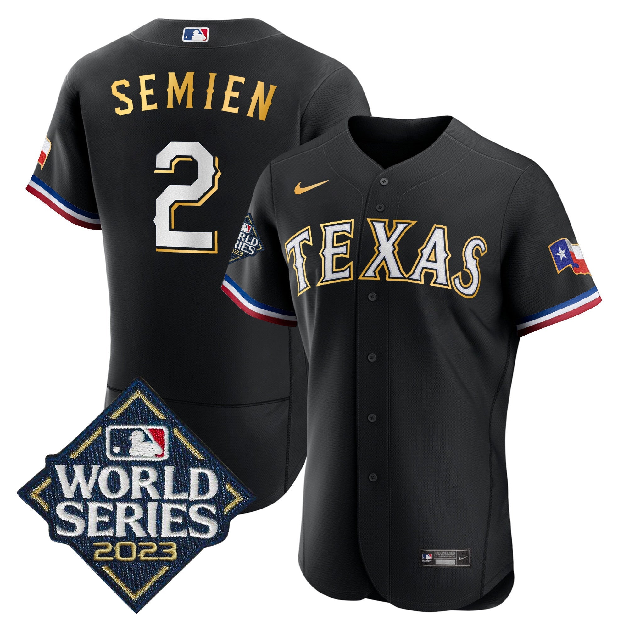 Men’s Texas 2023 World Series Flex Base Gold Trim Jersey