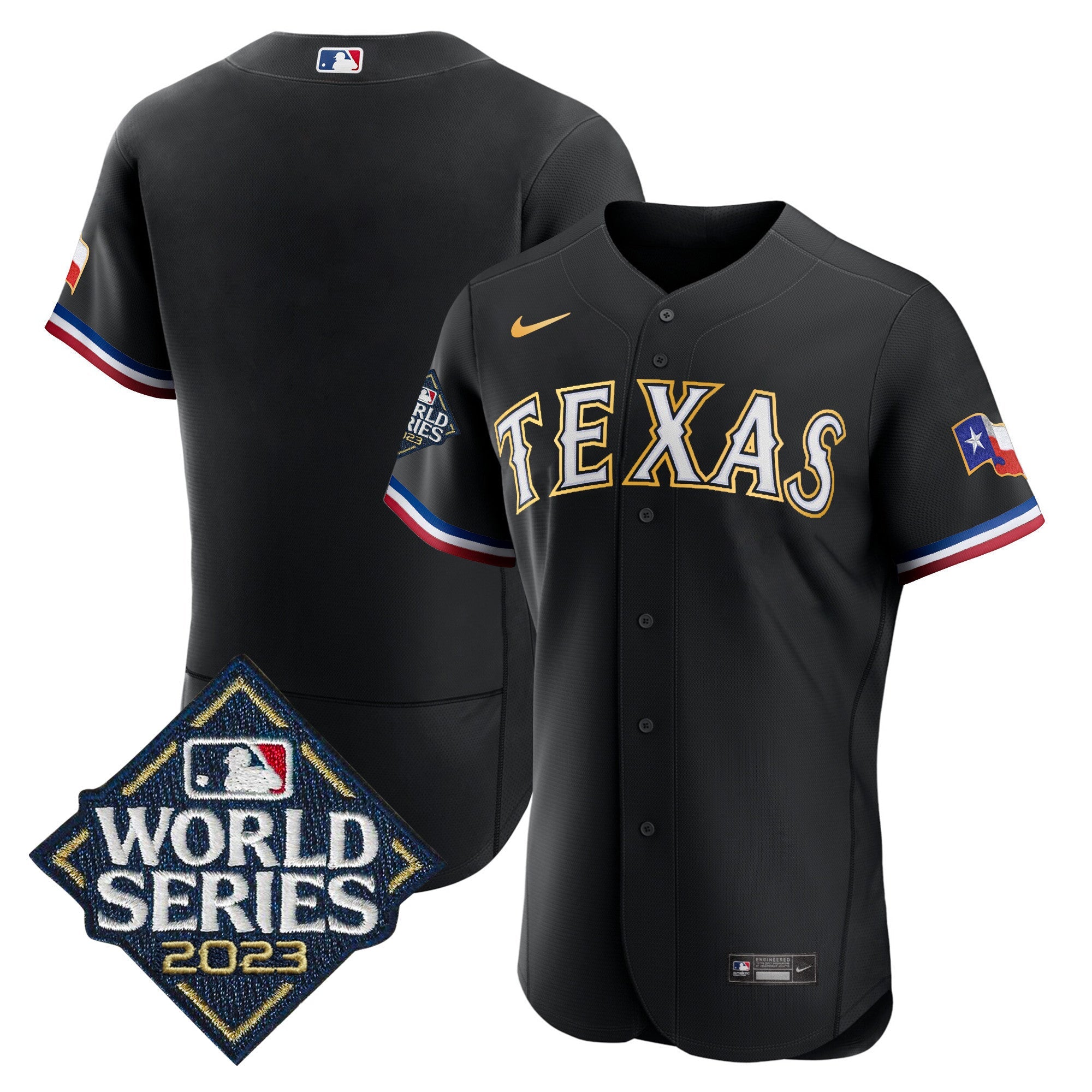 Men’s Texas 2023 World Series Flex Base Gold Trim Jersey