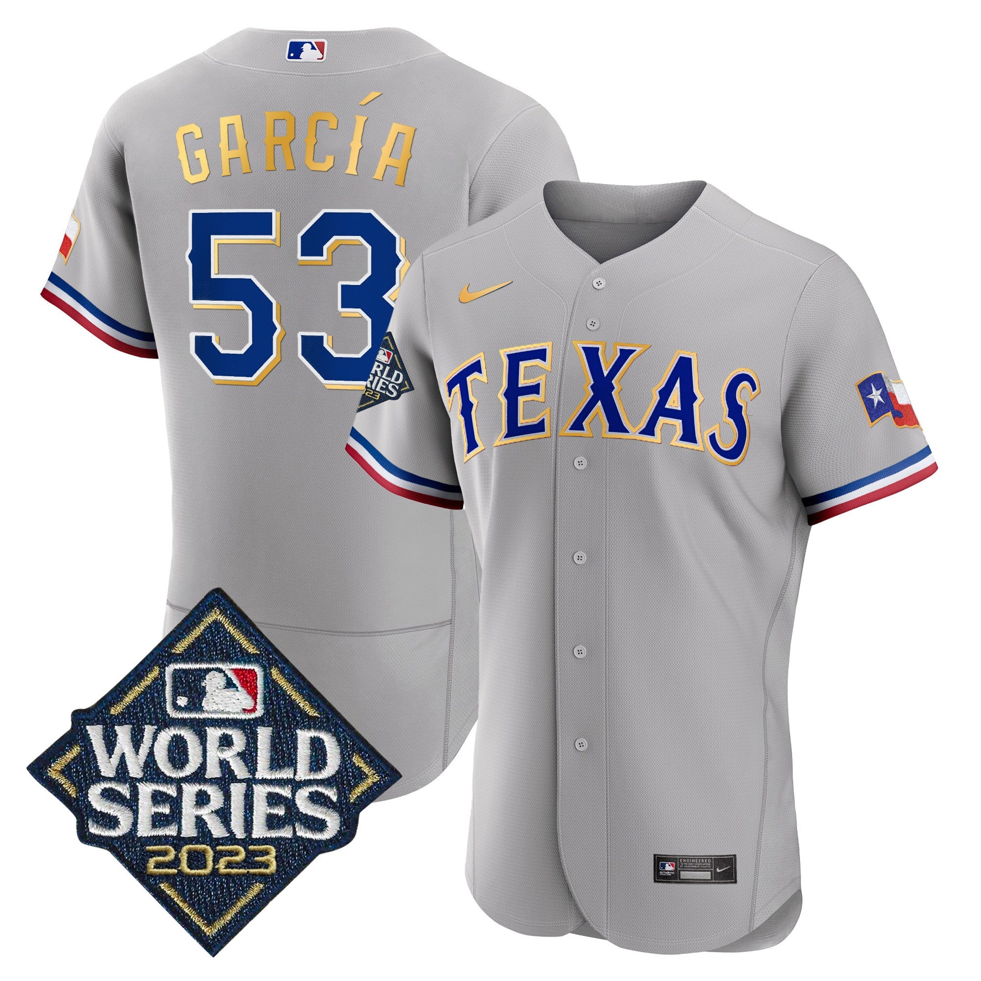 Men’s Texas 2023 World Series Flex Base Gold Trim Jersey