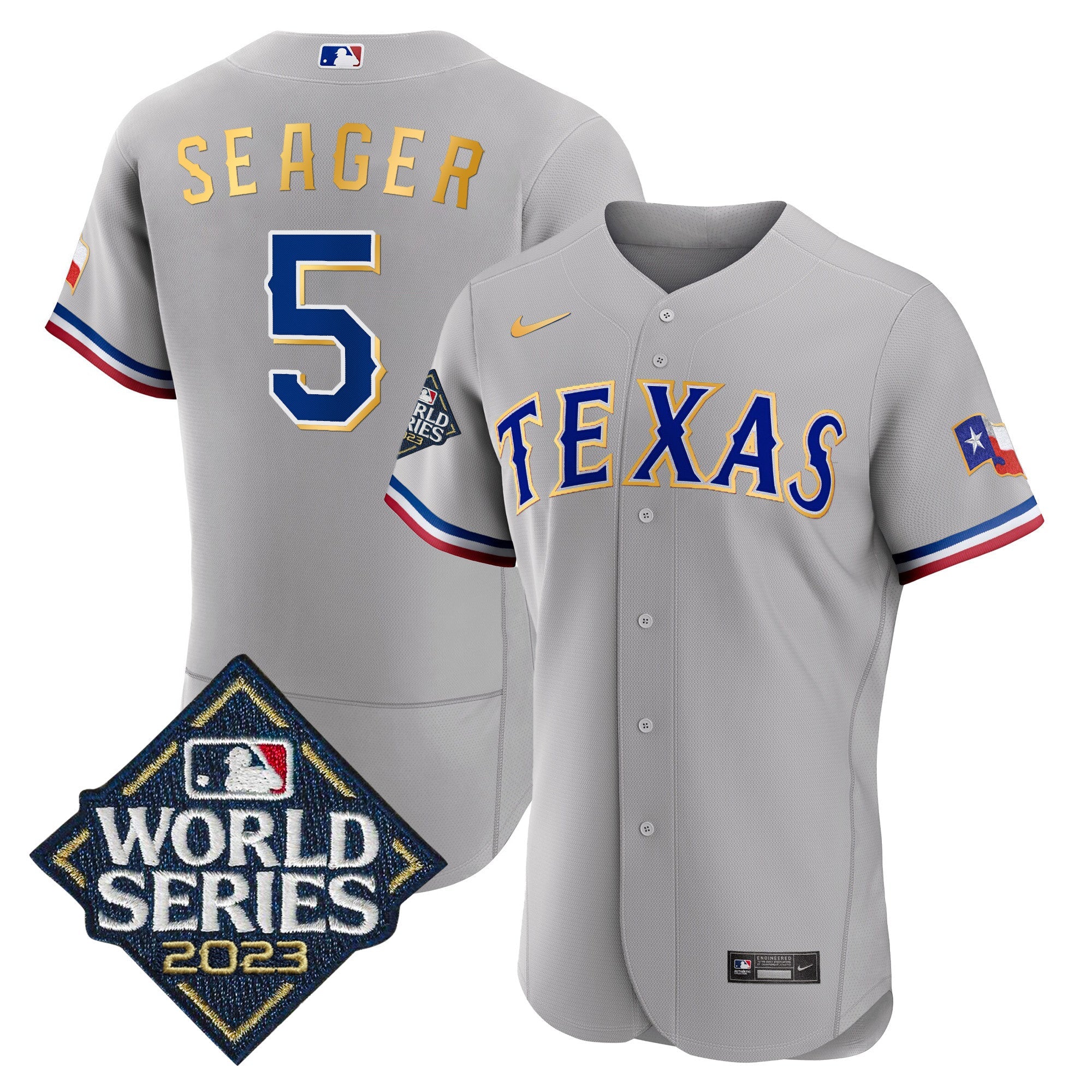 Men’s Texas 2023 World Series Flex Base Gold Trim Jersey