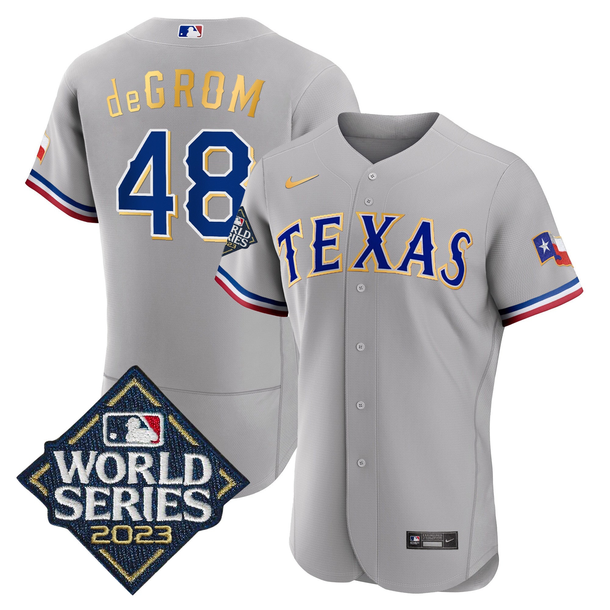 Men’s Texas 2023 World Series Flex Base Gold Trim Jersey
