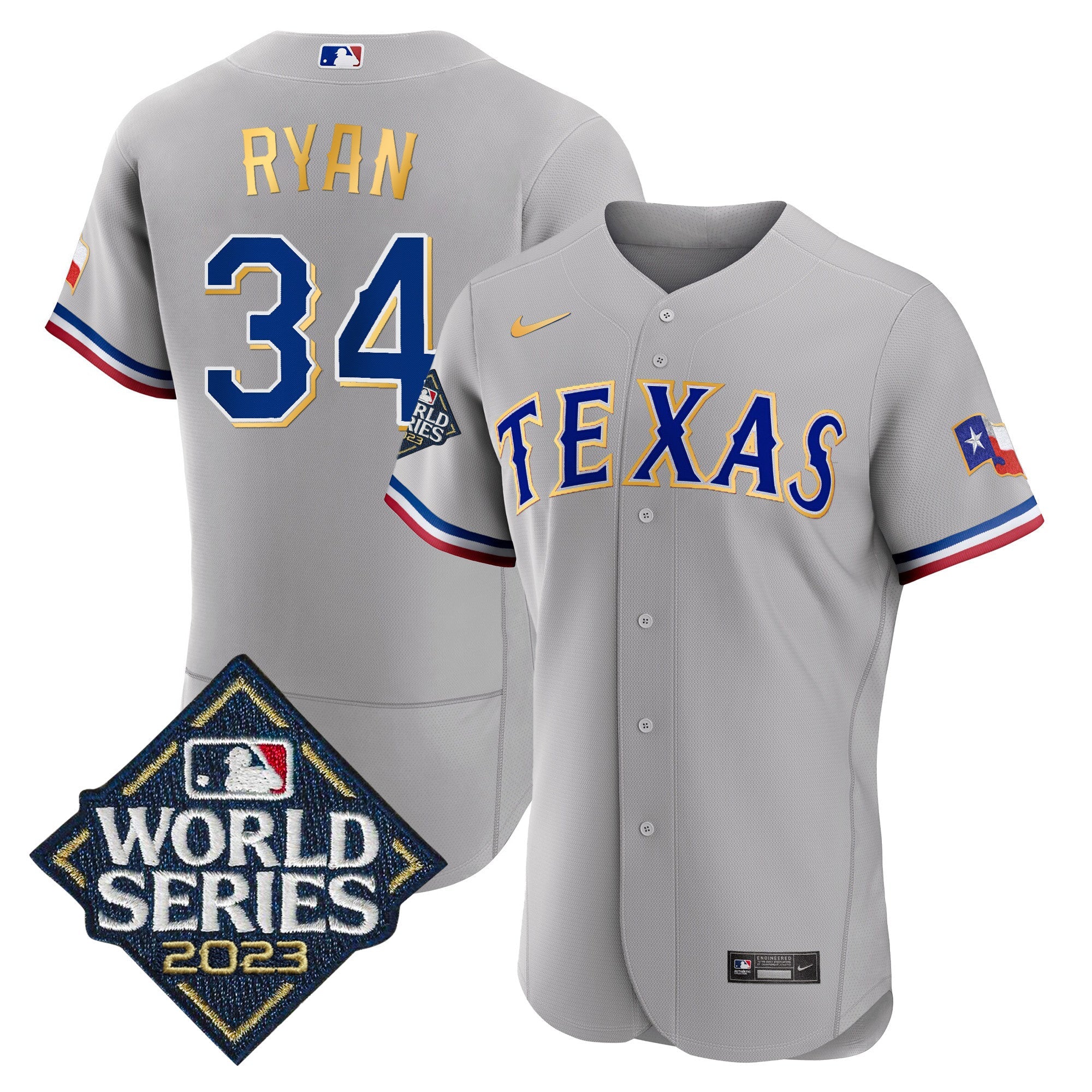 Men’s Texas 2023 World Series Flex Base Gold Trim Jersey