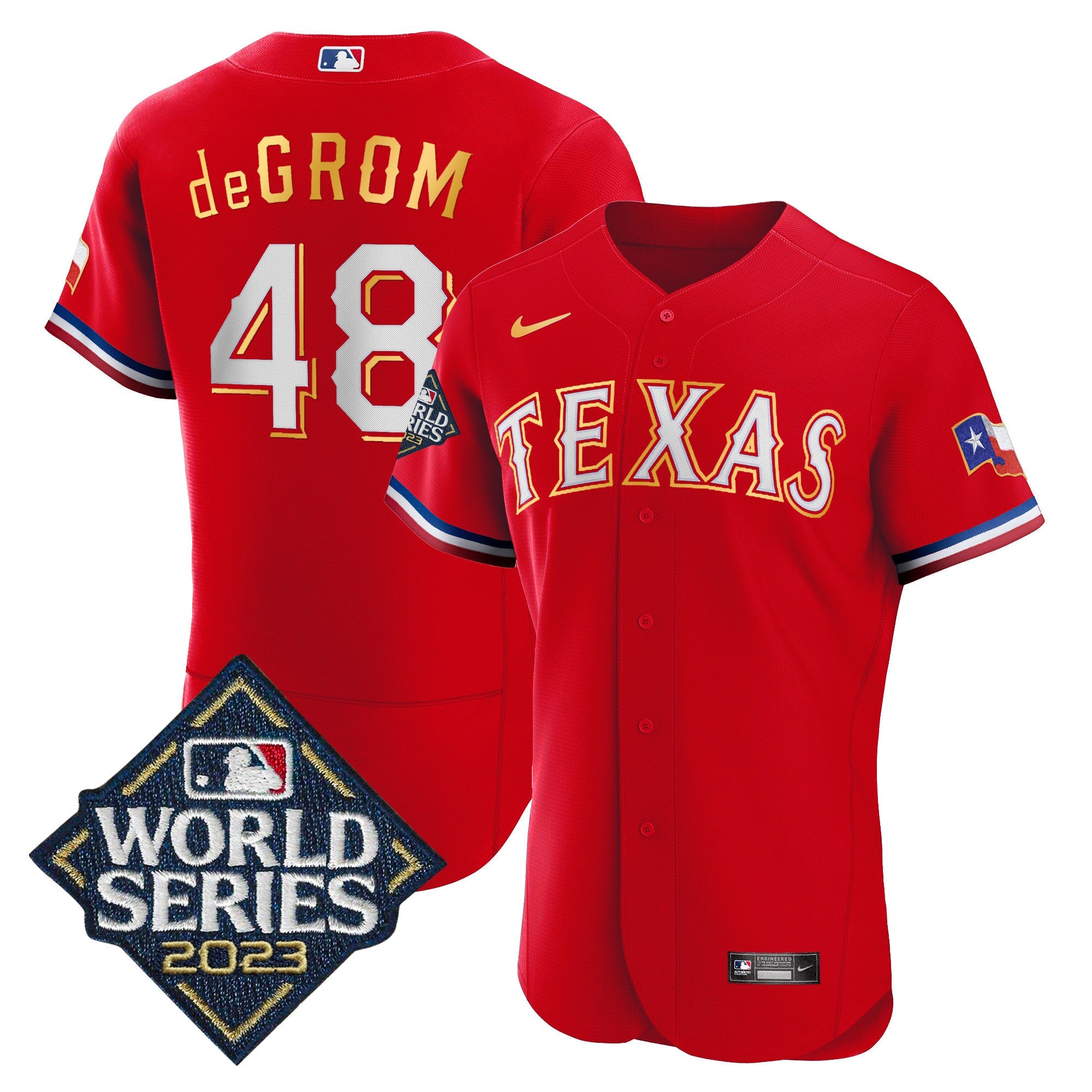 Men’s Texas 2023 World Series Flex Base Gold Trim Jersey