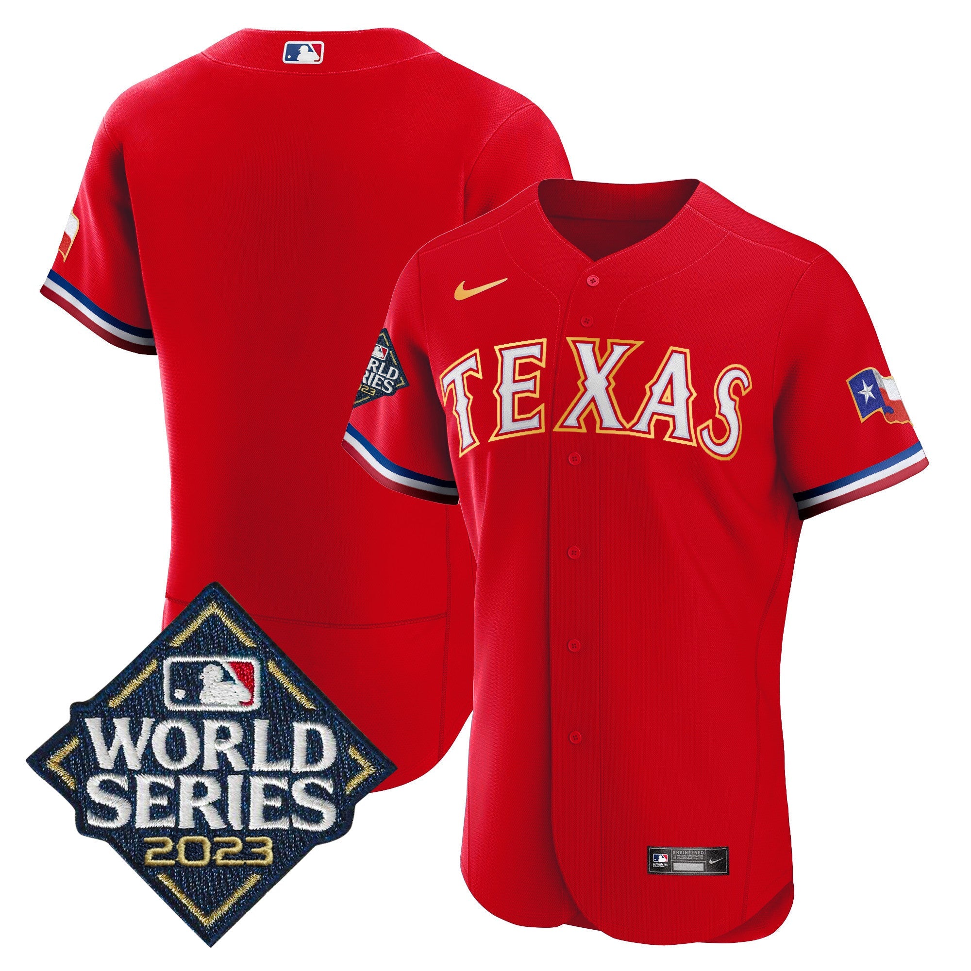 Men’s Texas 2023 World Series Flex Base Gold Trim Jersey
