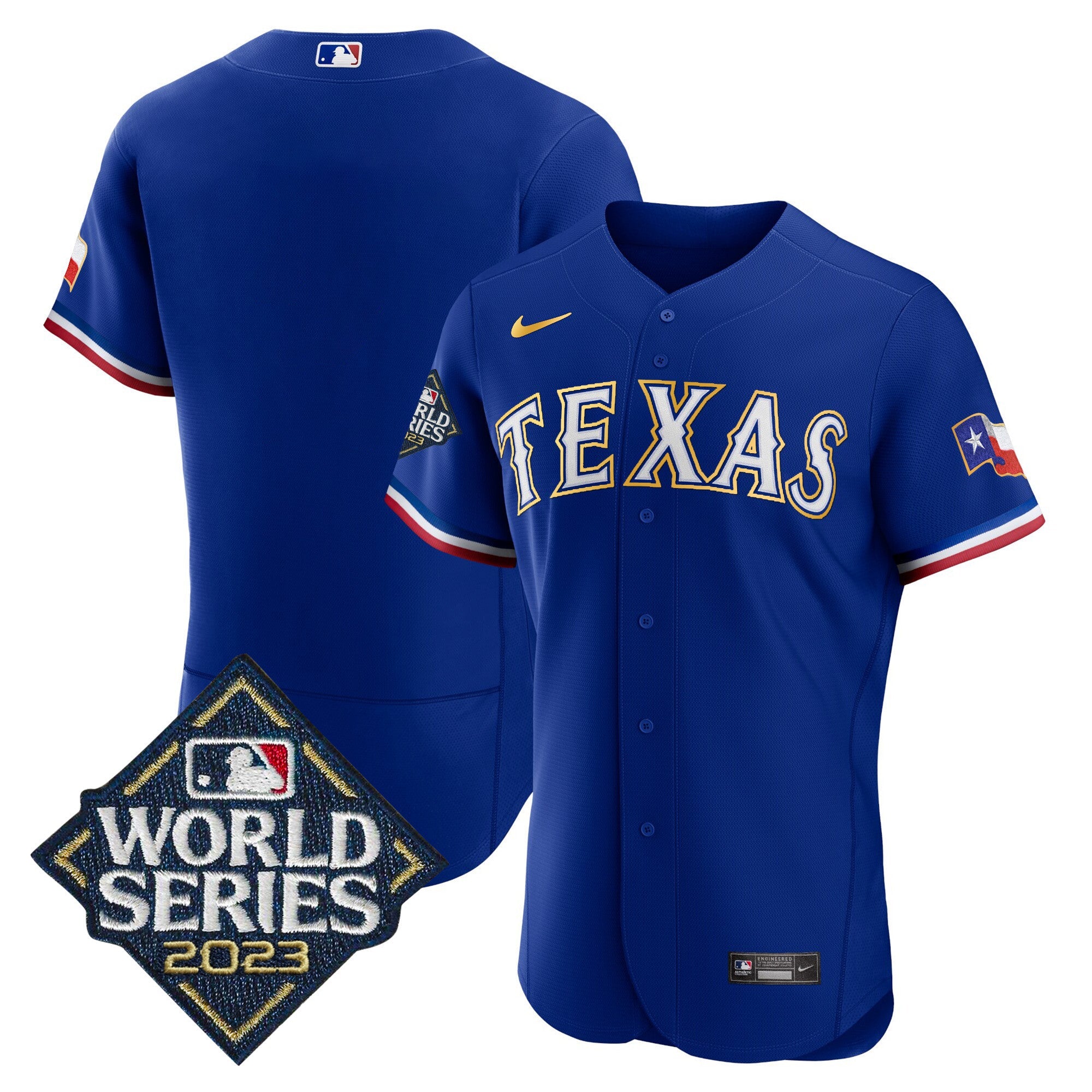 Men’s Texas 2023 World Series Flex Base Gold Trim Jersey