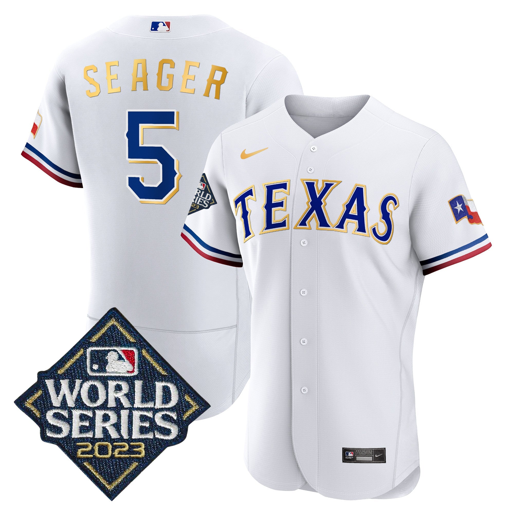 Men’s Texas 2023 World Series Flex Base Gold Trim Jersey