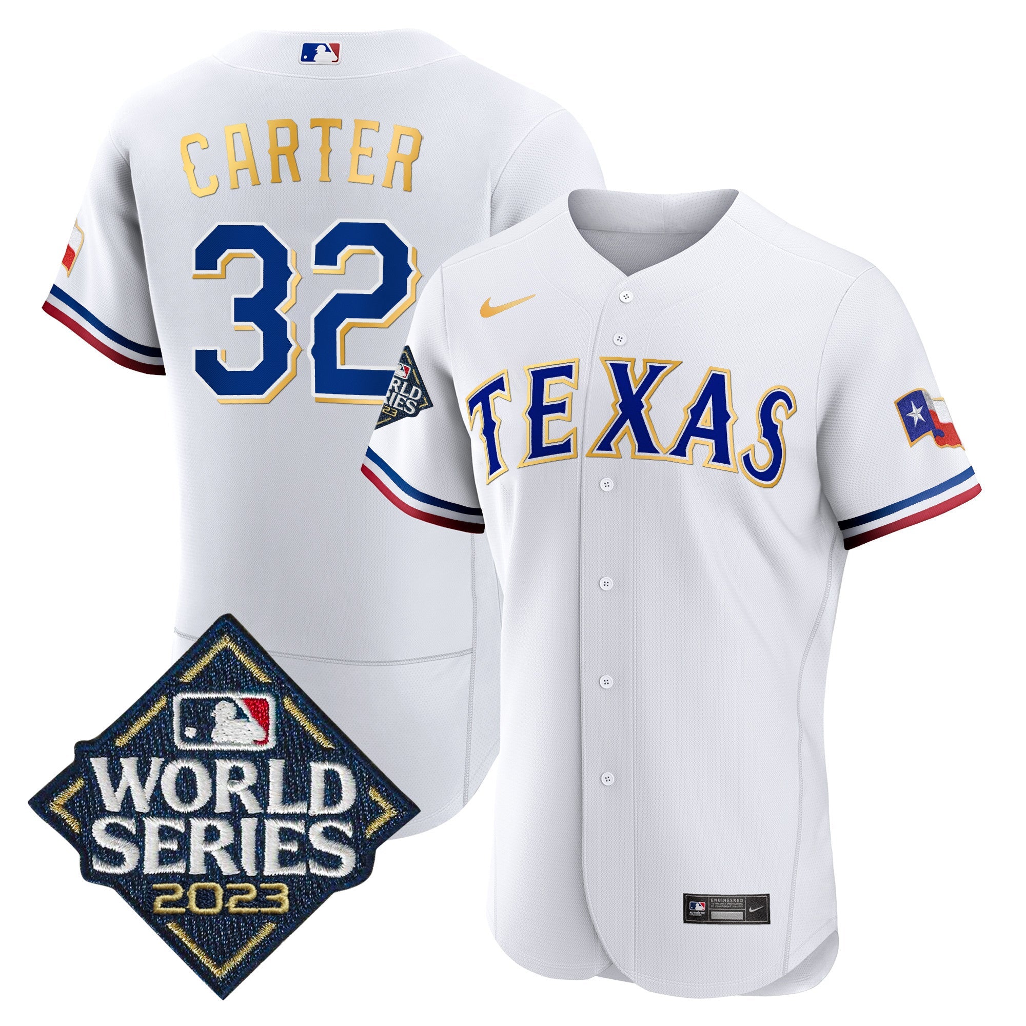 Men’s Texas 2023 World Series Flex Base Gold Trim Jersey
